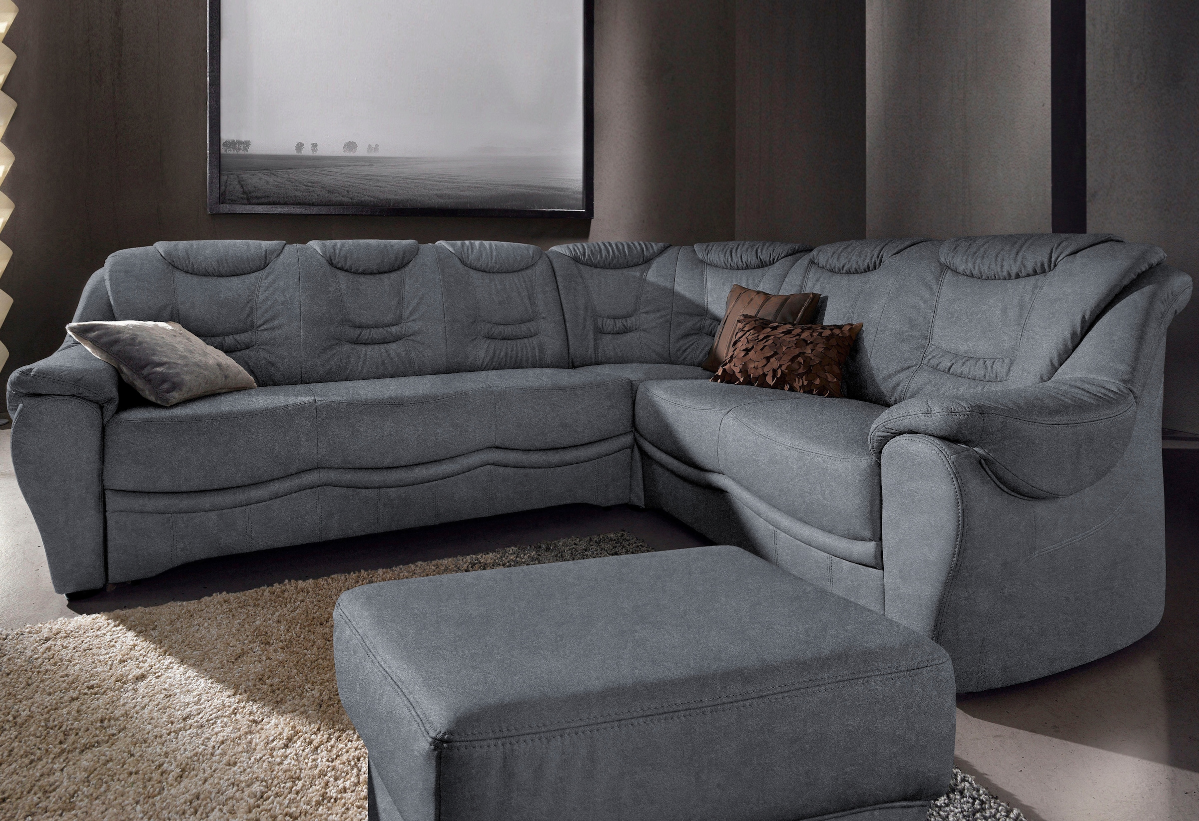 sit&more Ecksofa »Benson L-Form«, wahlweise mit Bettfunktion