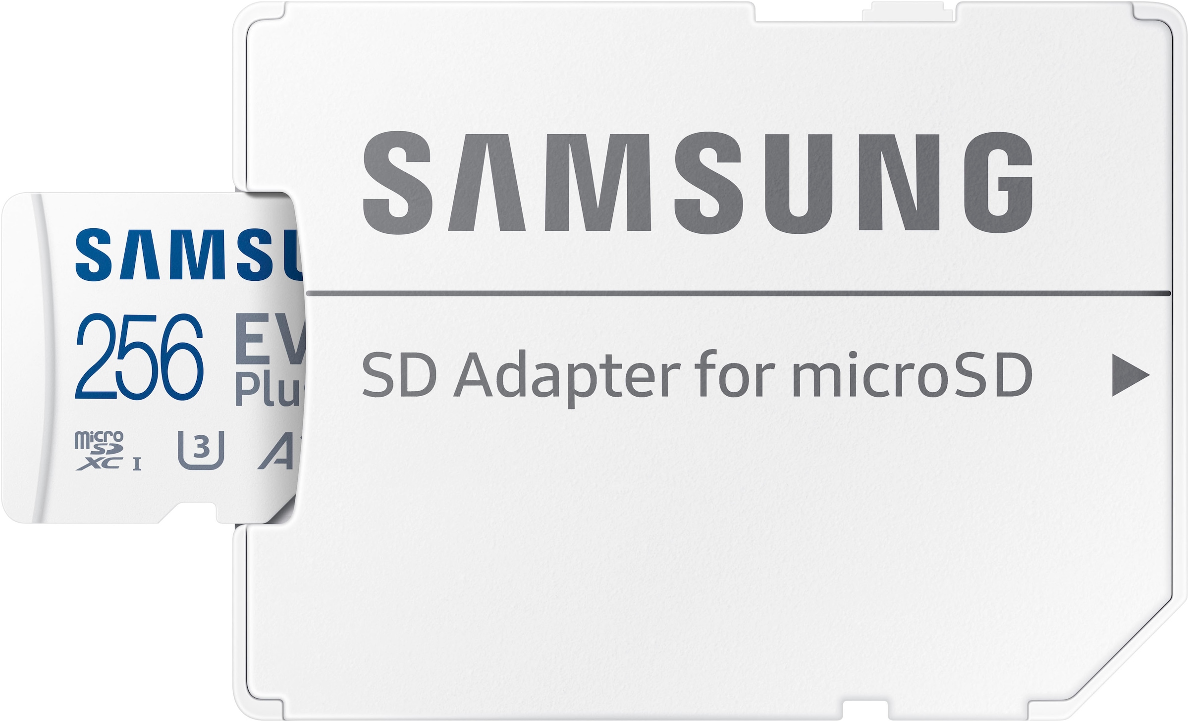 Samsung Speicherkarte »EVO Plus (2024) 256GB inkl. SD-Adapter«, (Video Speed Class 30 (V30)/UHS Speed Class 3 (U3) 160 MB/s Lesegeschwindigkeit)