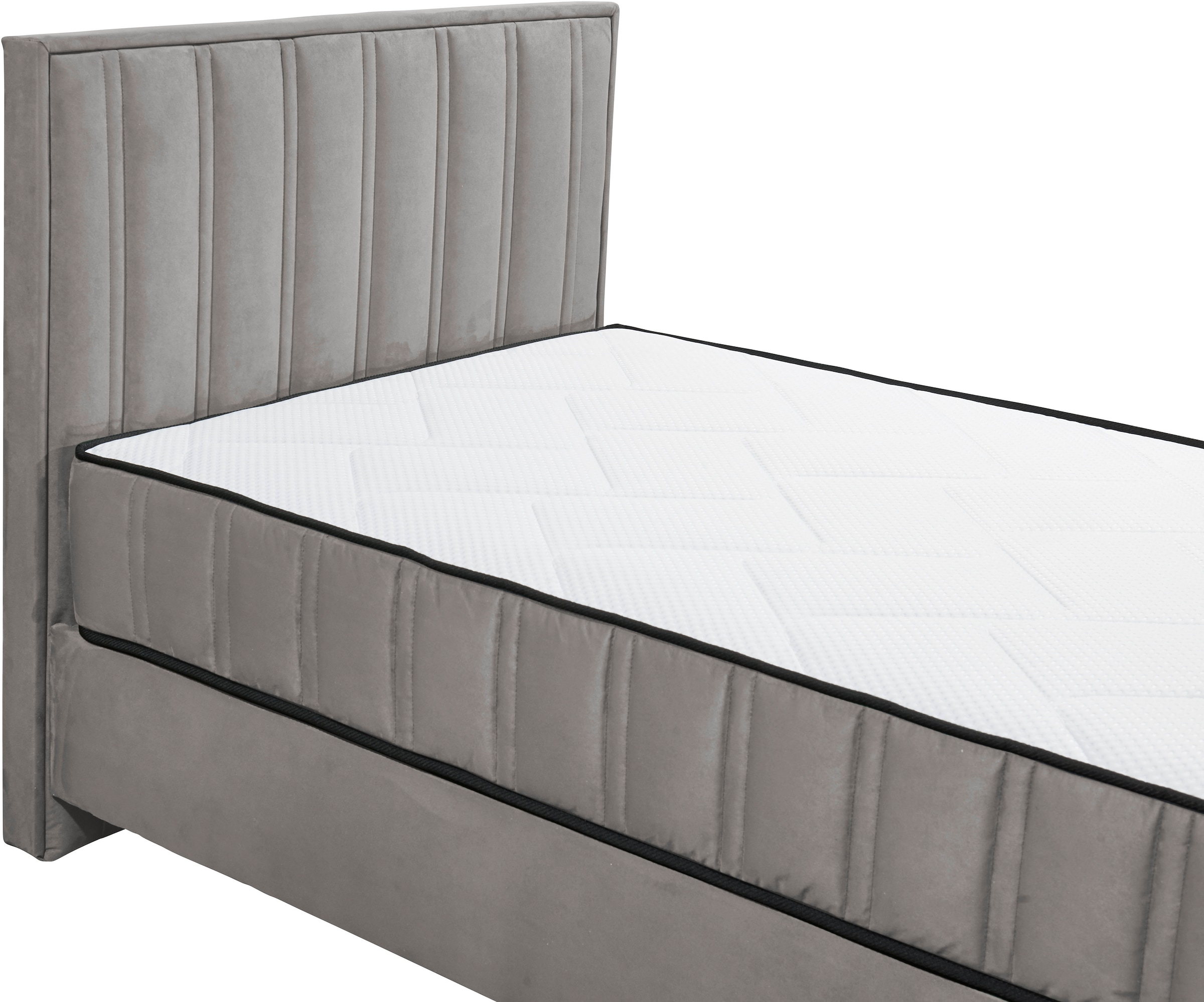 ED EXCITING DESIGN Boxbett »Monroe inkl. Bettkasten, erhältlich in den Breiten 120cm & 140cm« Duo-Matratze - feste Seite mit Kokosmatte