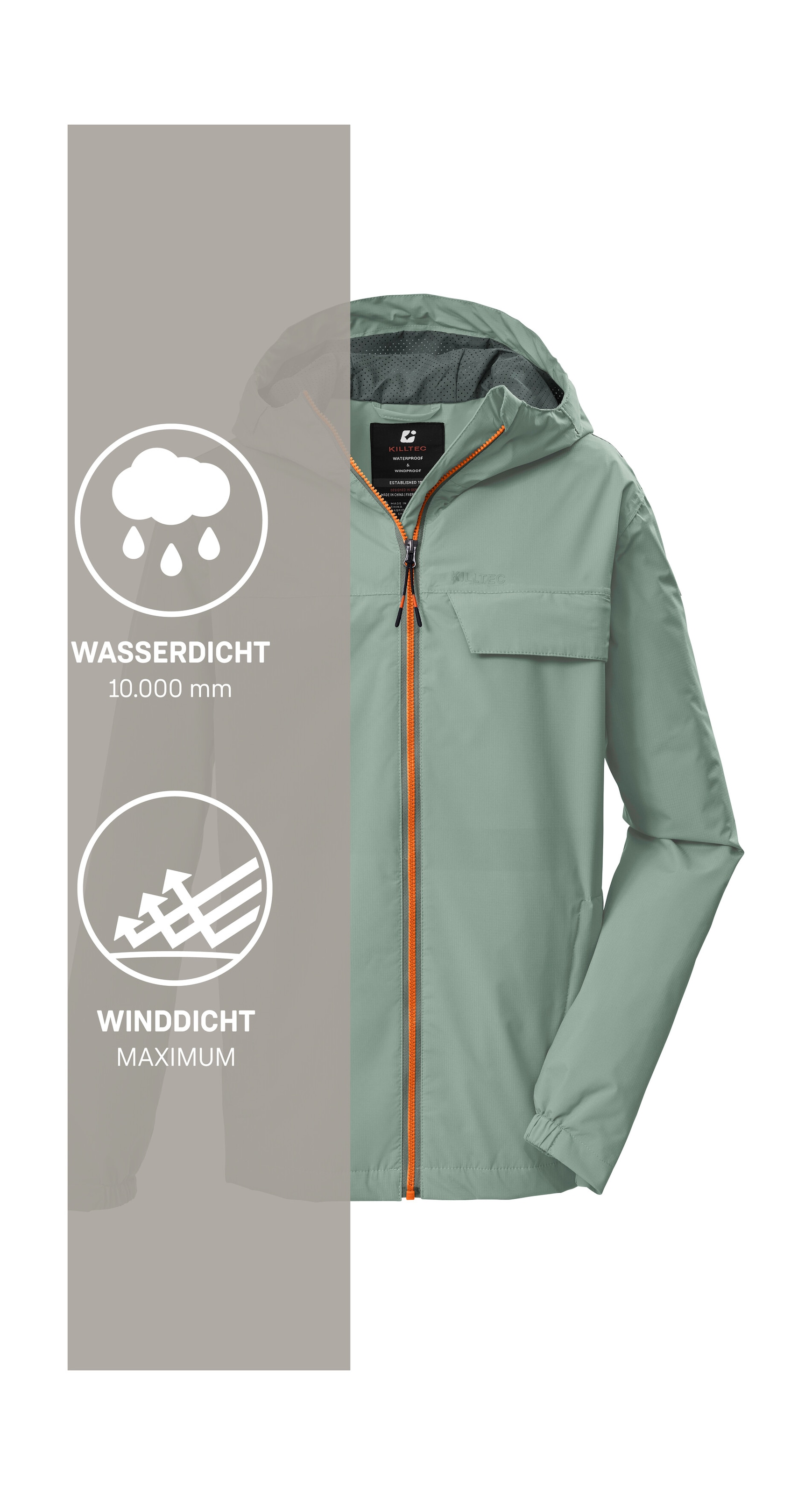 Killtec Funktionsjacke »KOS 125 BYS JCKT« Wind- und wasserdicht, verschweißte Nähte, Teflon EcoElite™