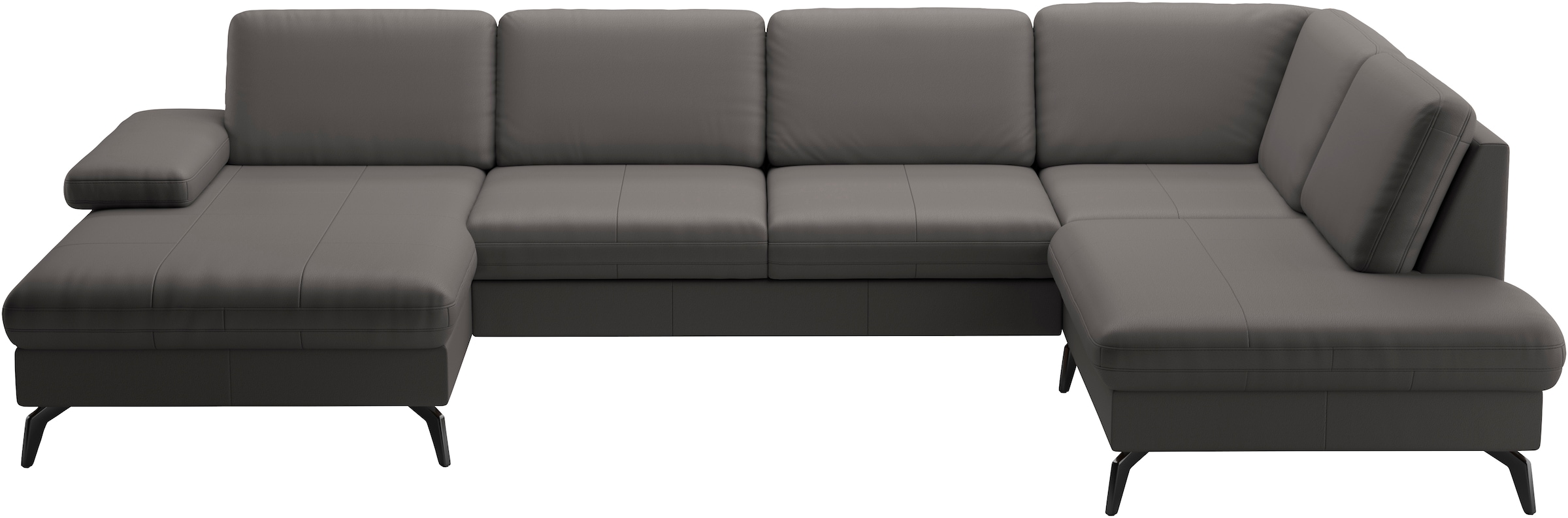 sit&more Wohnlandschaft »Morris U-Form, inkl. Sitztiefenverstellung«, wahlweise mit Armteilverstellung, Bettfunktion & Bettkasten