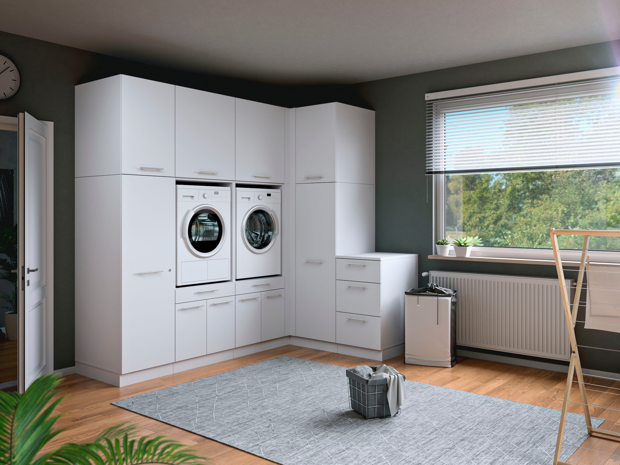 Laundreezy Mehrzweckschrank-Set »Laundreezy, 9-tlg. Mehrzweckschrank-Set B/H/T 253/238/68 cm« 9 Stk. tlg.
