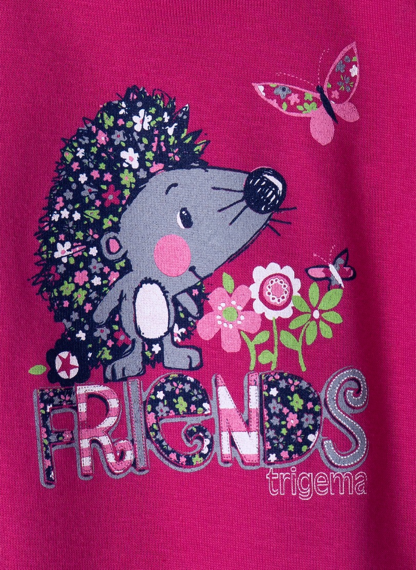 Trigema T-Shirt »TRIGEMA Baby-Shirt mit niedlichem Igel-Motiv«, (1 tlg.)