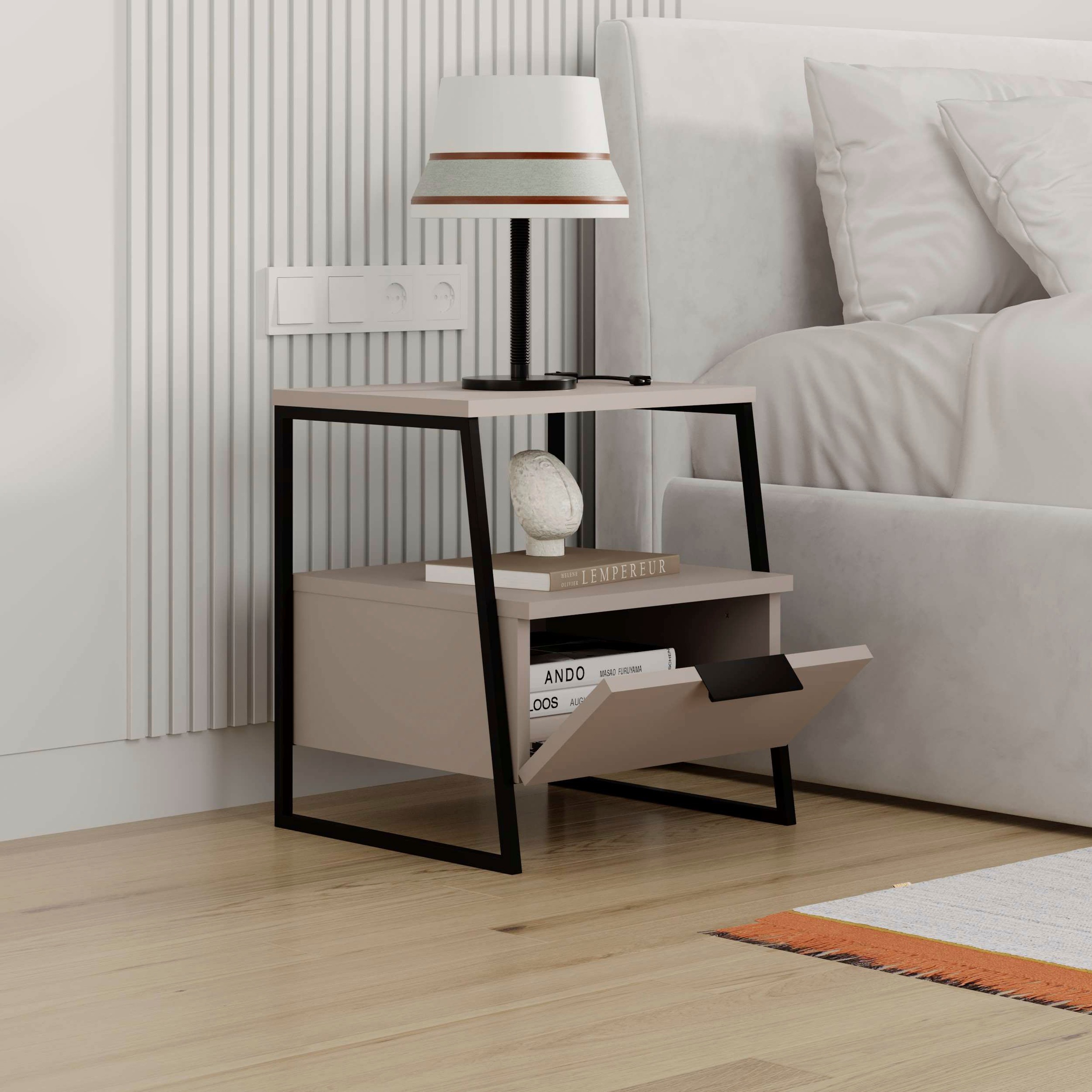 Decortie Nachttisch »PAL NACHTTISCH«, (Packung, 1 St.), Leichte Montage, Lagerung, Platzsparend