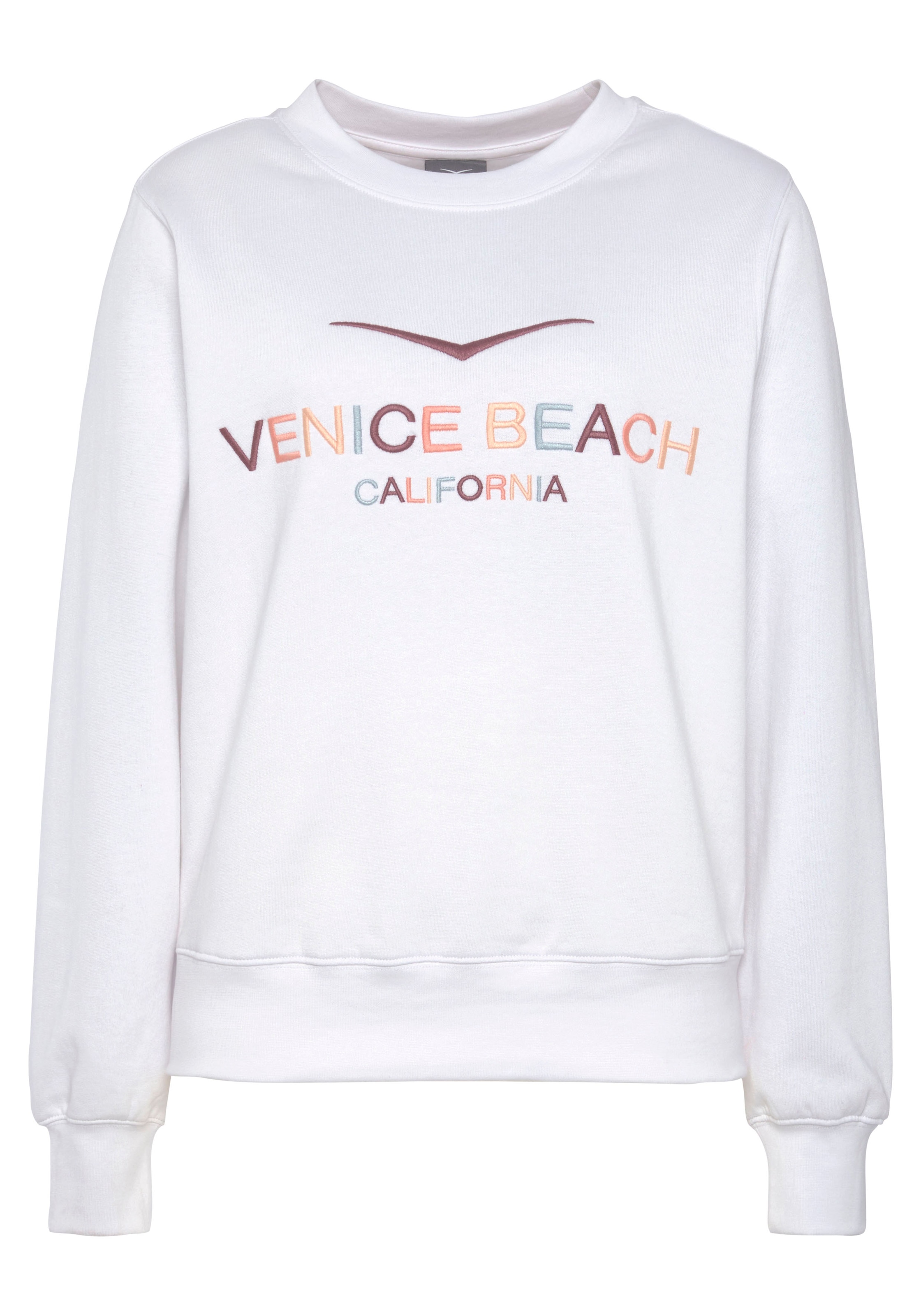 Venice Beach Sweatshirt, mit großer Logostickerei, sportlich-casual