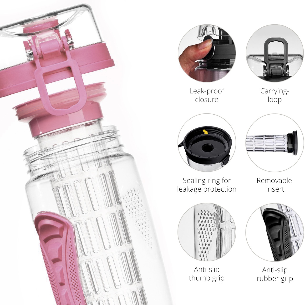 LA VAGUE Trinkflasche »Trinkflasche mit Einsatz VITALITY«