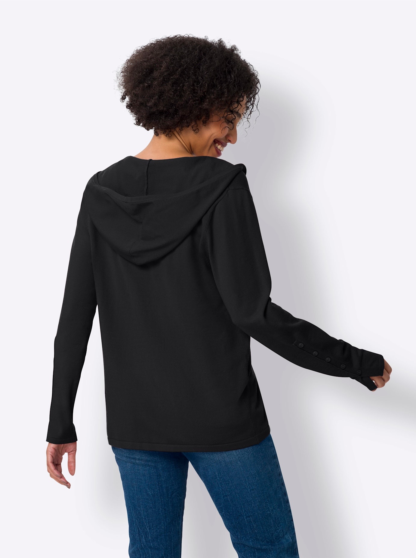 heine Kapuzenstrickjacke