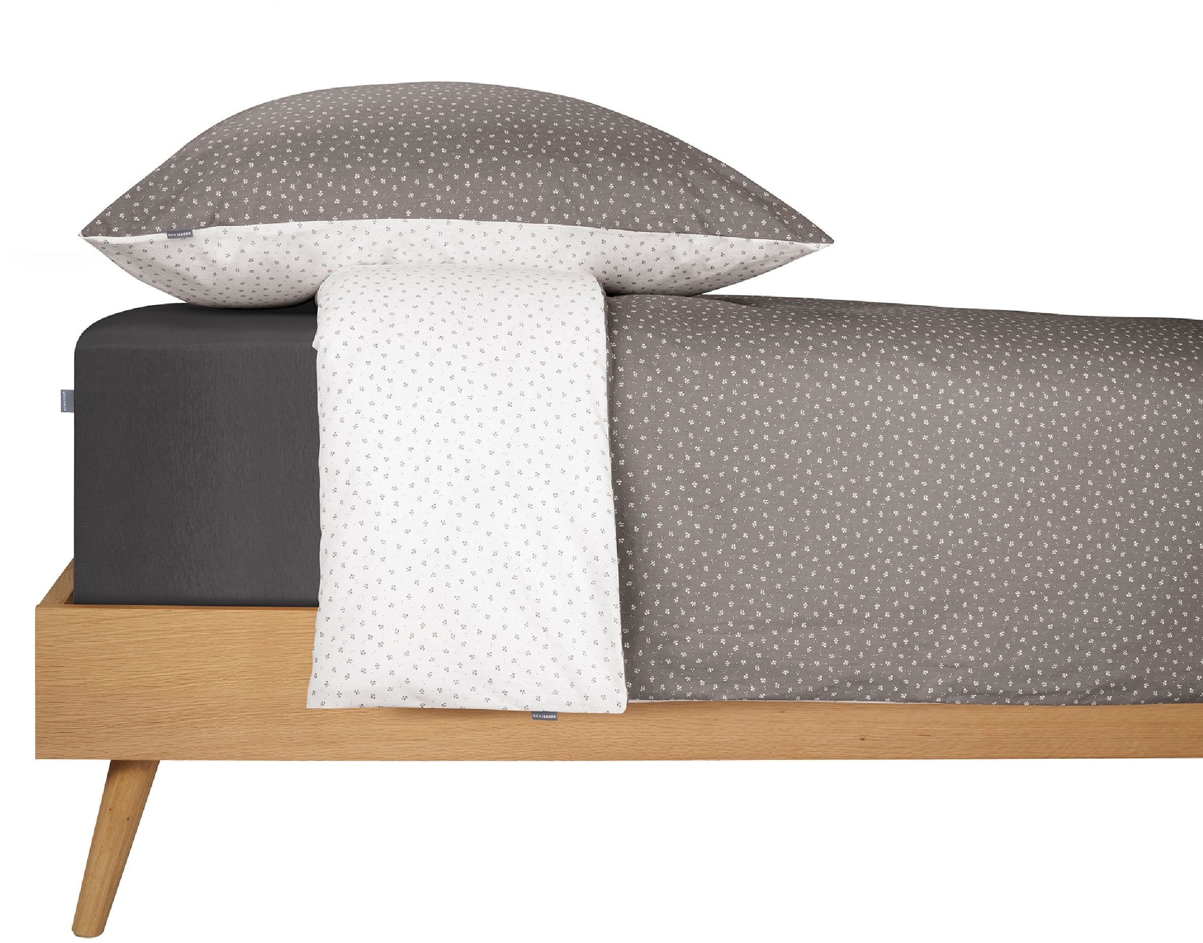 Schiesser Bettwäsche »Millie aus weicher Baumwolle mit filigranen Blüten« 2 Stk. tlg. MADE IN GREEN by OEKO-TEX®