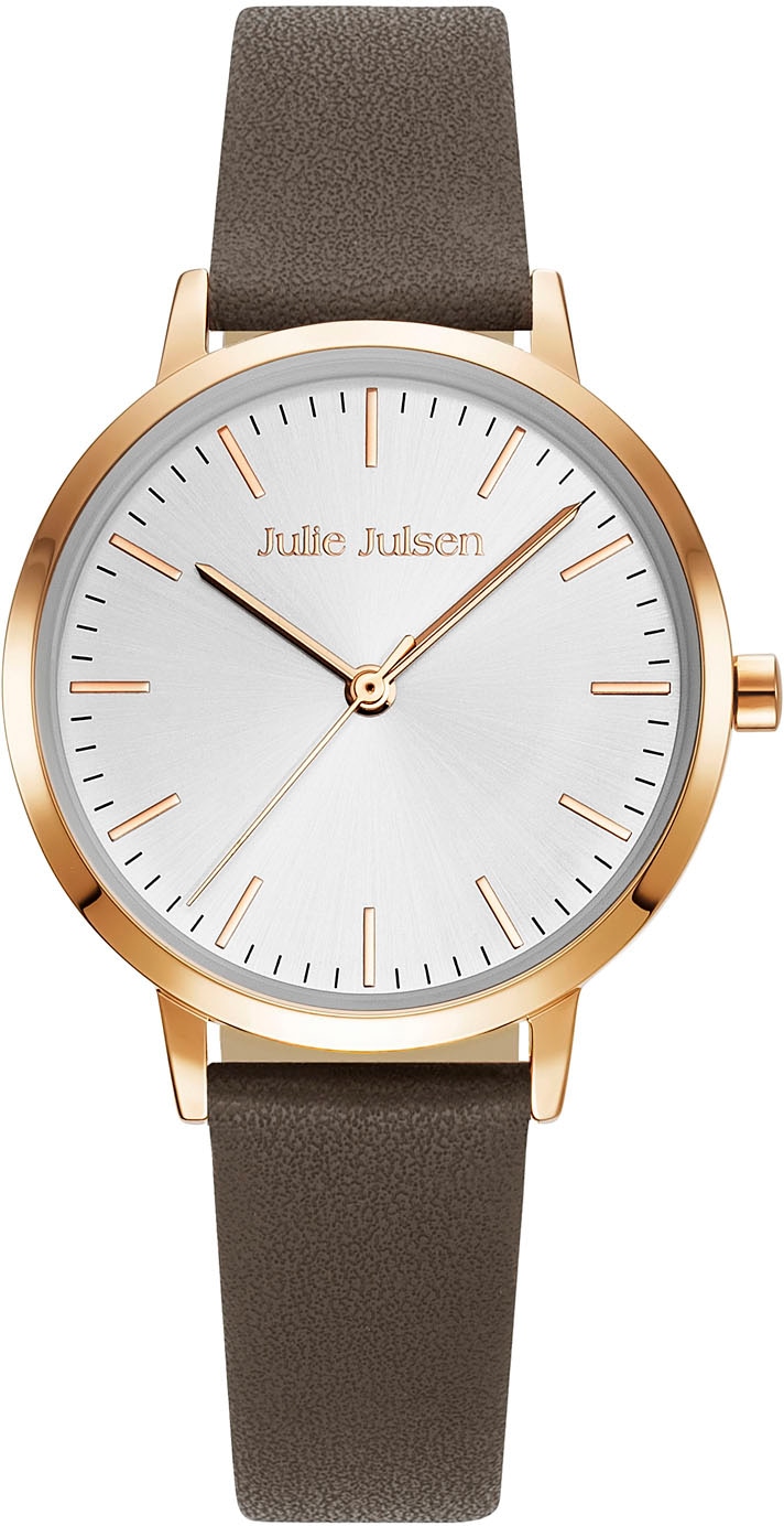 Quarzuhr »Julie Julsen Basic Line Rosé Mocca, JJW1027RGL-11«, Armbanduhr, Damenuhr,...