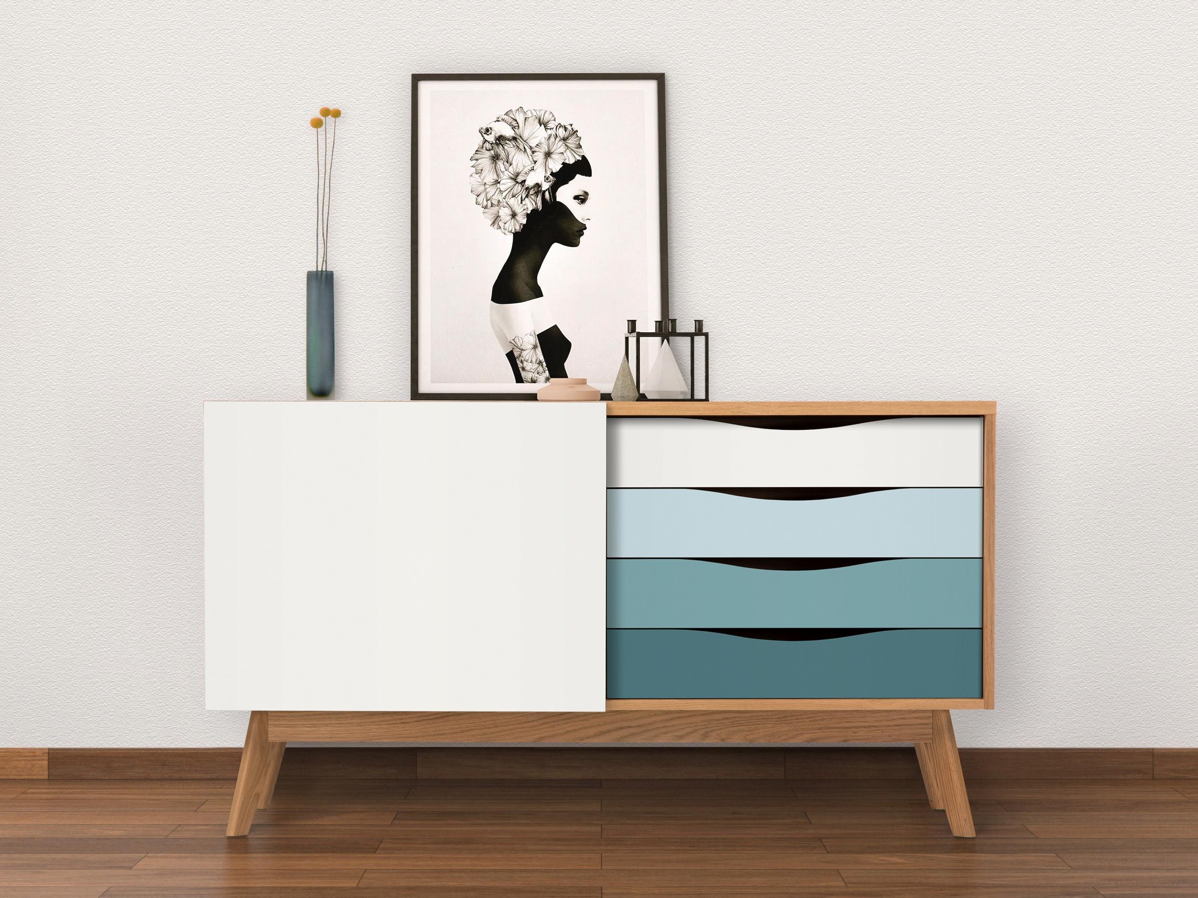 Sideboard »Hilla«, Breite 130 cm, im angesagten skandinavischen Look, Fußrahmen aus Eiche