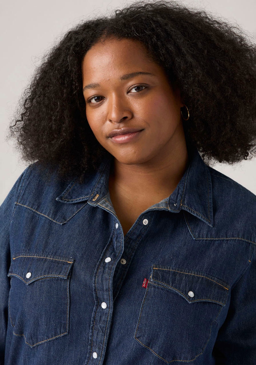 Levi's® Plus Jeansbluse »PL ULTIMATE WESTERN T3« mit Taschen