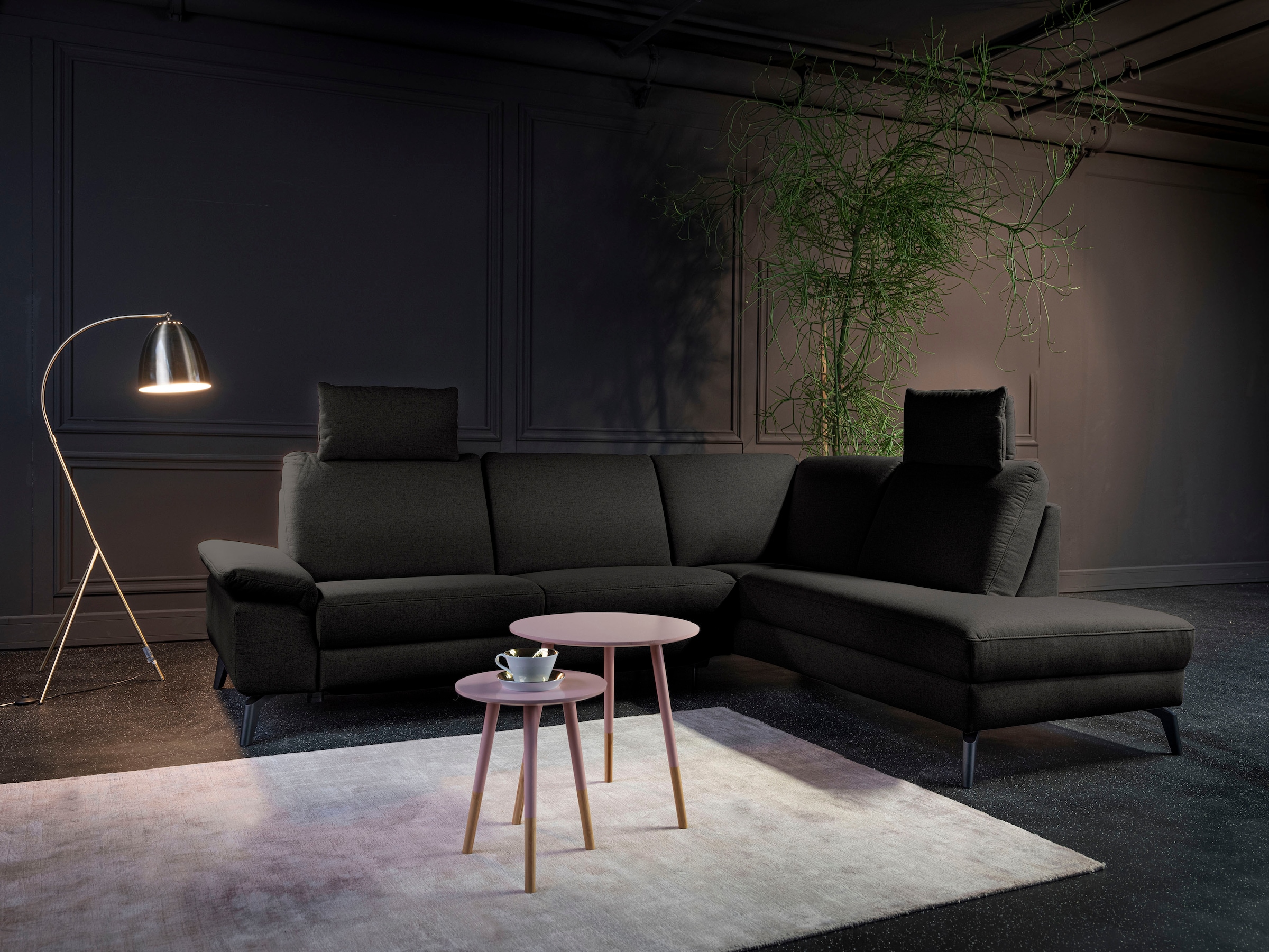 alina Ecksofa, inkl. Kopfstützen, wahlweise mit Relaxfunktion, Breite: 243 cm