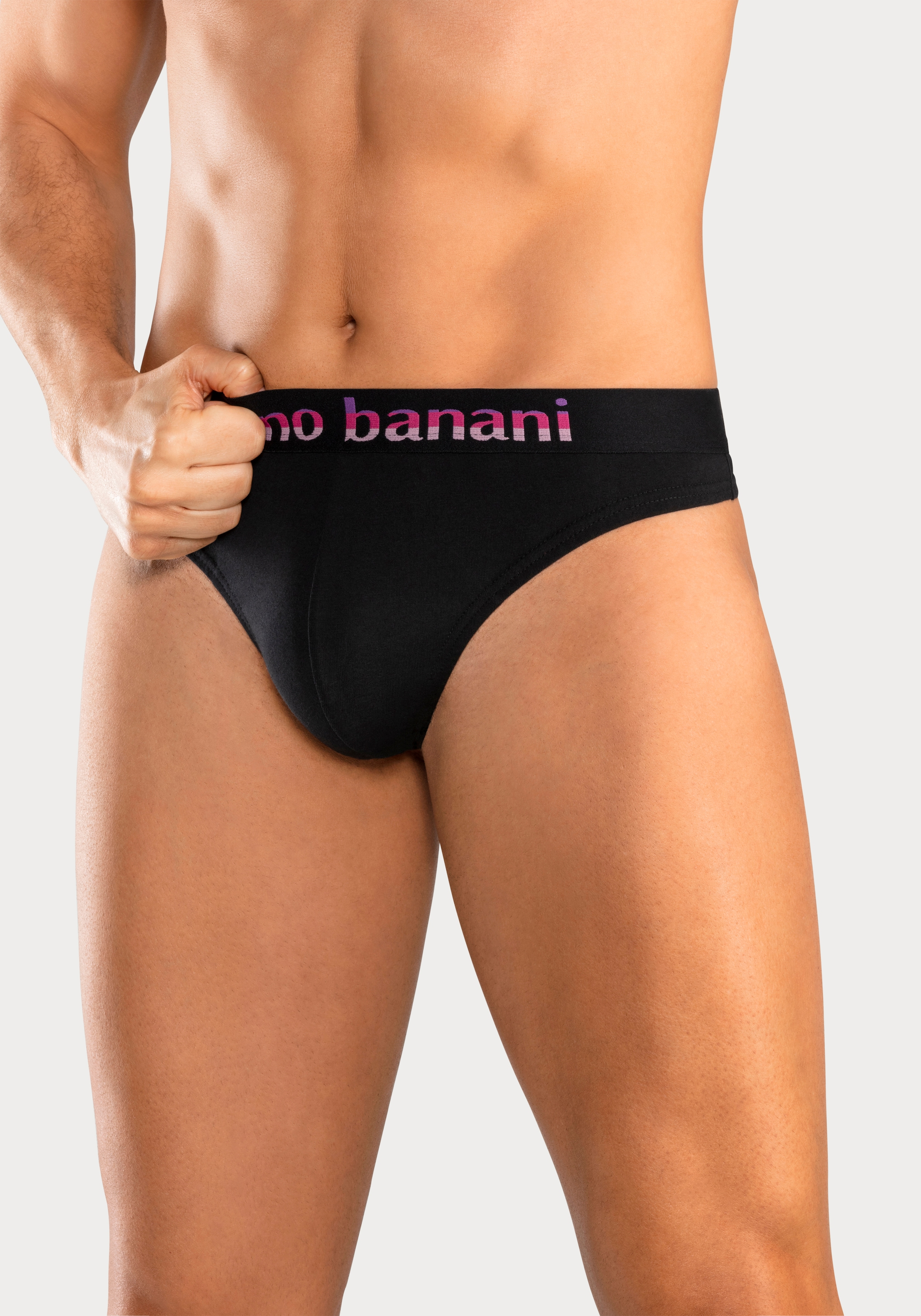 Bruno Banani String, (Packung, 5 St.), mit Streifen Logo Webbund