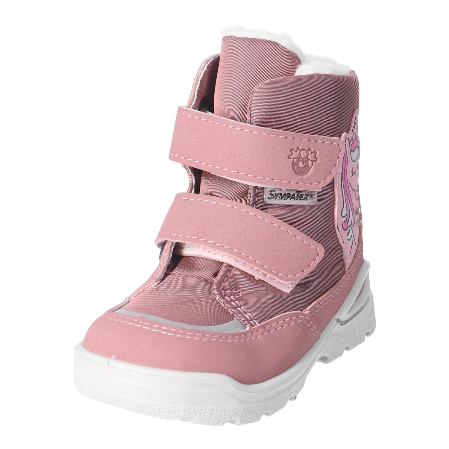 PEPINO by RICOSTA Winterboots »ANKI, WMS: mittel, BLINKSCHUH«  Snowboots, Einhorn-Motiv, Blinkfunktion, Größenschablone zum Download