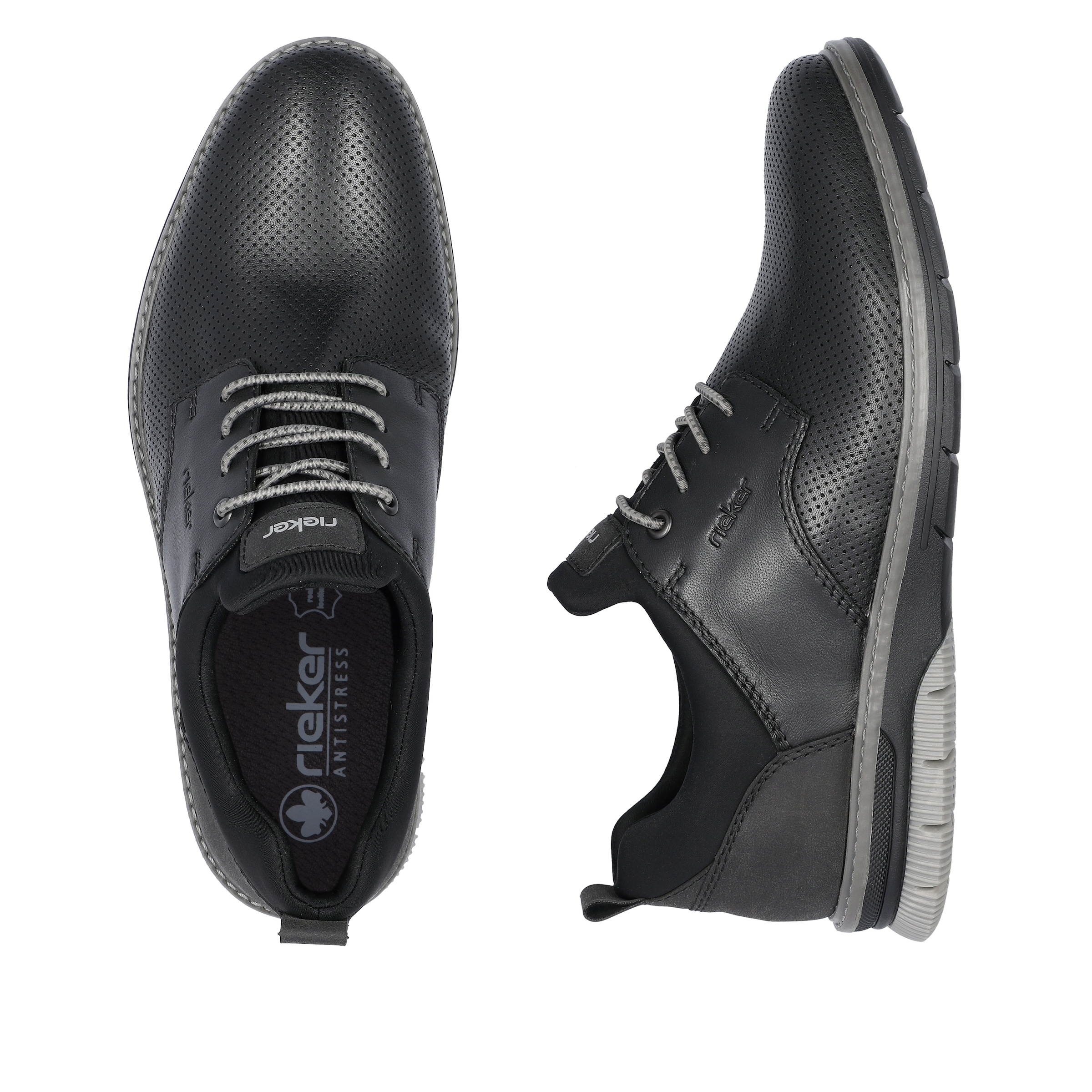 Rieker Slip-On Sneaker, Business Schuh, Slipper, Festtagsschuh mit elastischen Schnürsenkeln