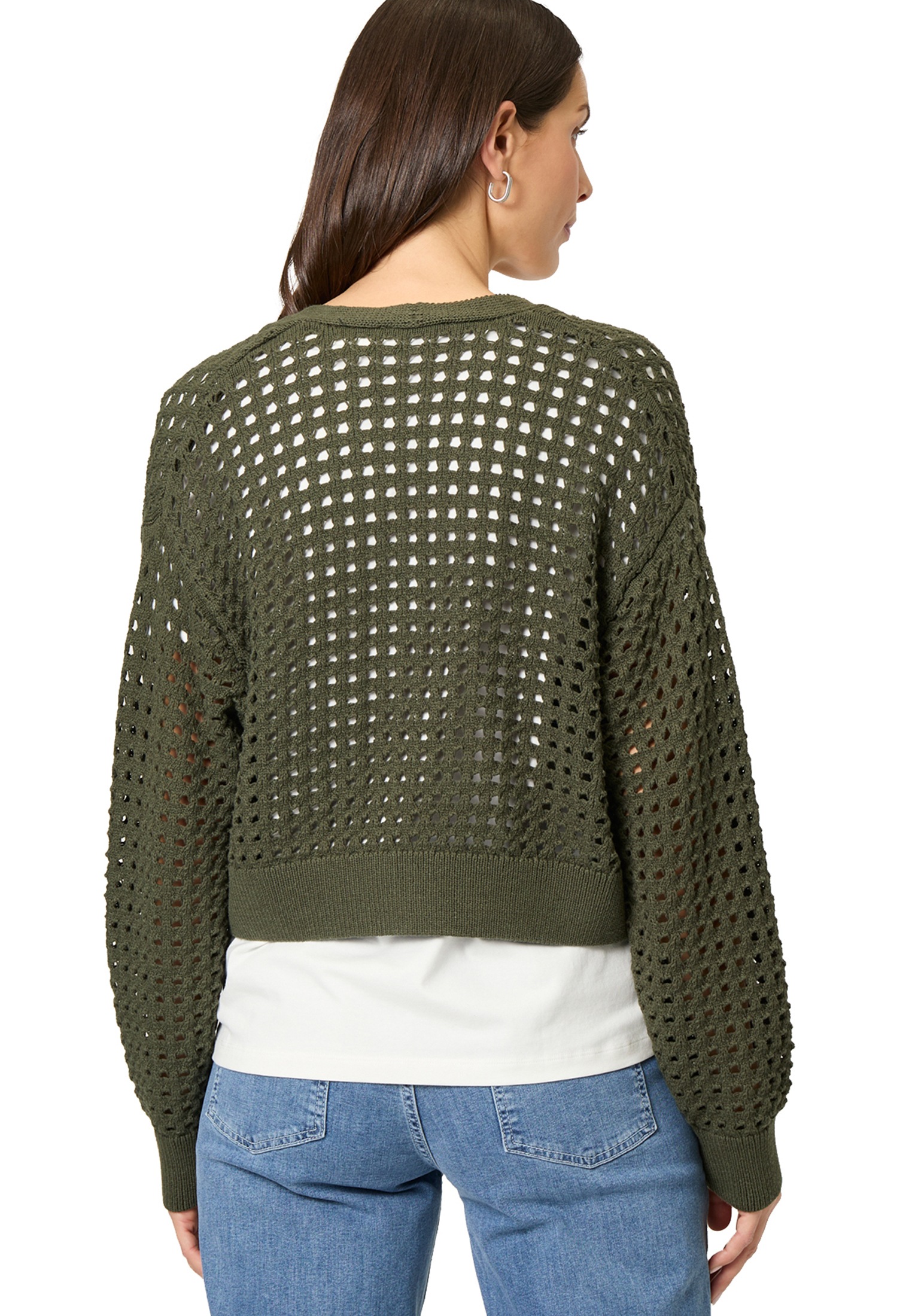 Zero Strickjacke »Strickjacke mit Lochmuster«