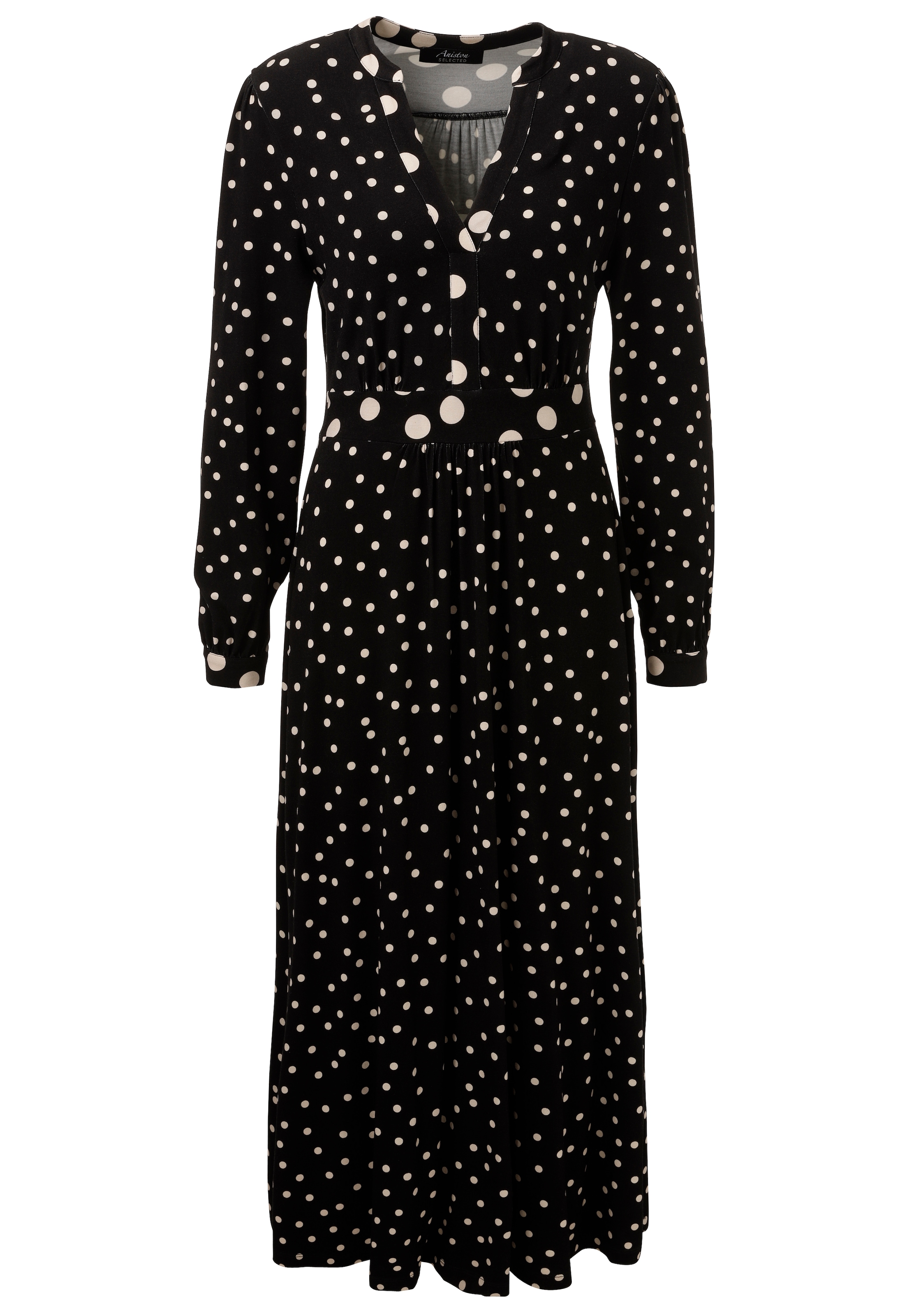 Aniston SELECTED Midikleid, mit raffiniertem Tupfendruck - NEUE KOLLEKTION