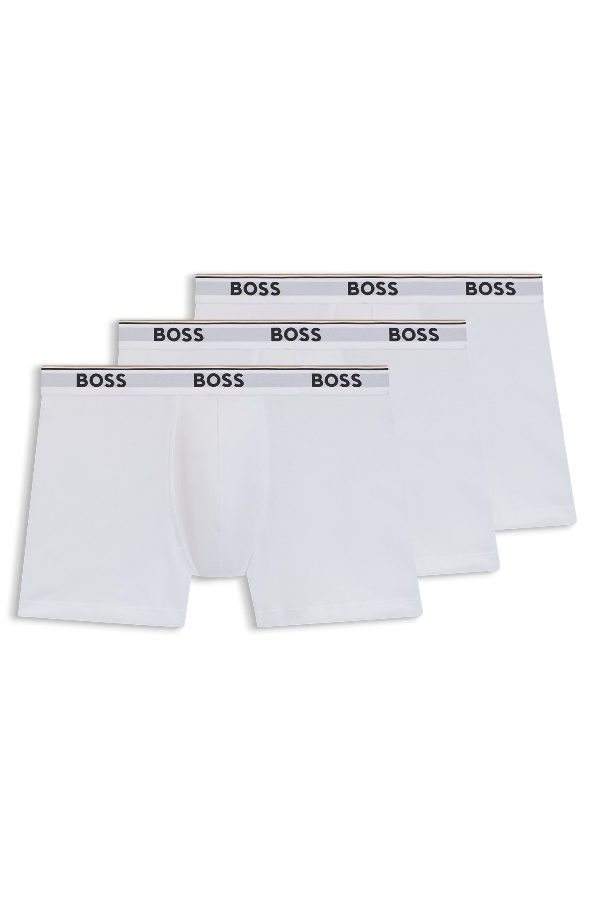 BOSS Langer Boxer »Brief 3 PACK«, mit farblich passendem Webbund