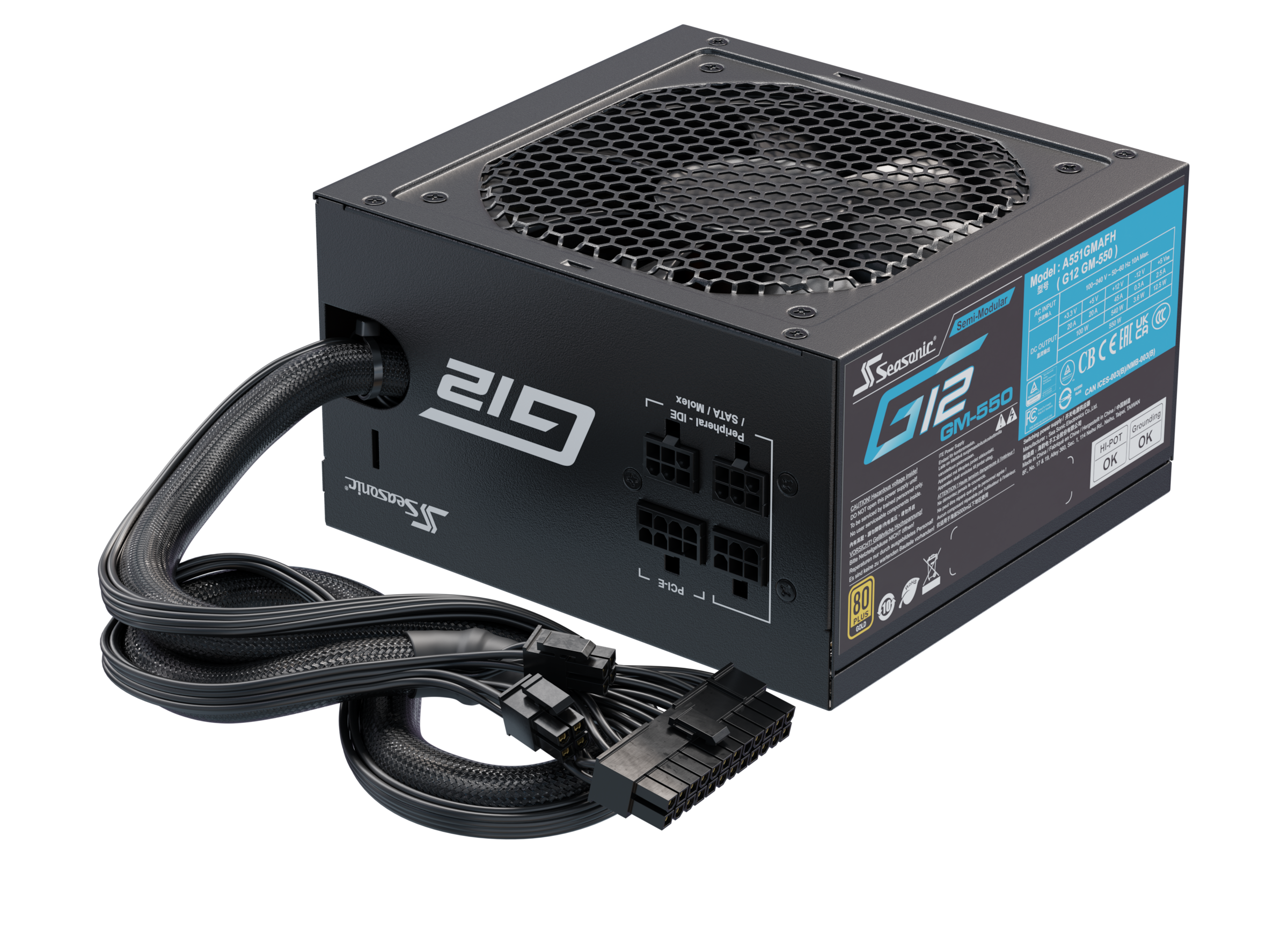 Seasonic PC-Netzteil »G12-GM-550«, (1 St.), 80+ Gold
