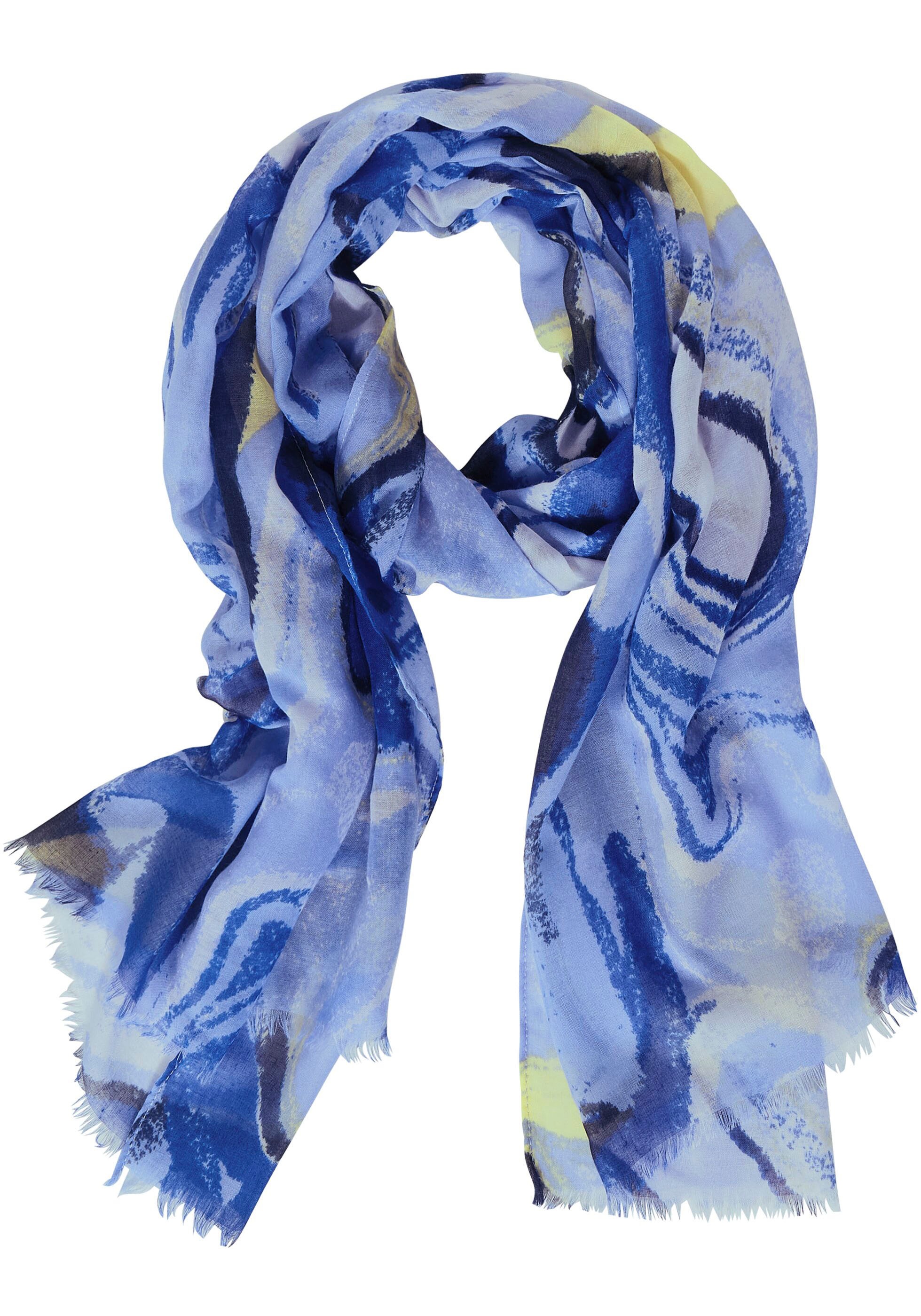STREET ONE Modeschal, Langer Schal mit Marmorprint