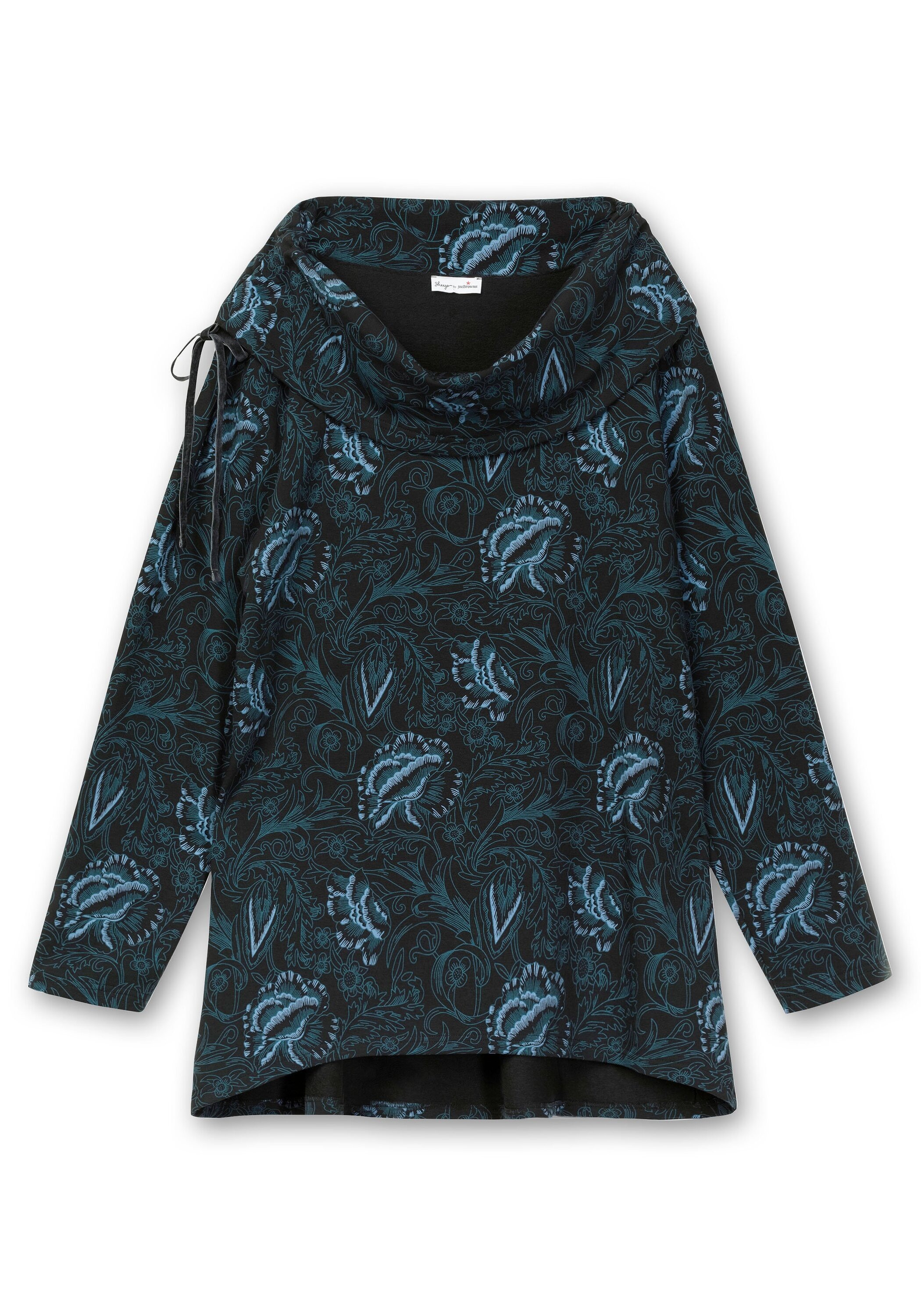 Sheego Sweatshirt »Sweatshirt in Longform mit weitem Kragen«, in Longform mit weitem Kragen