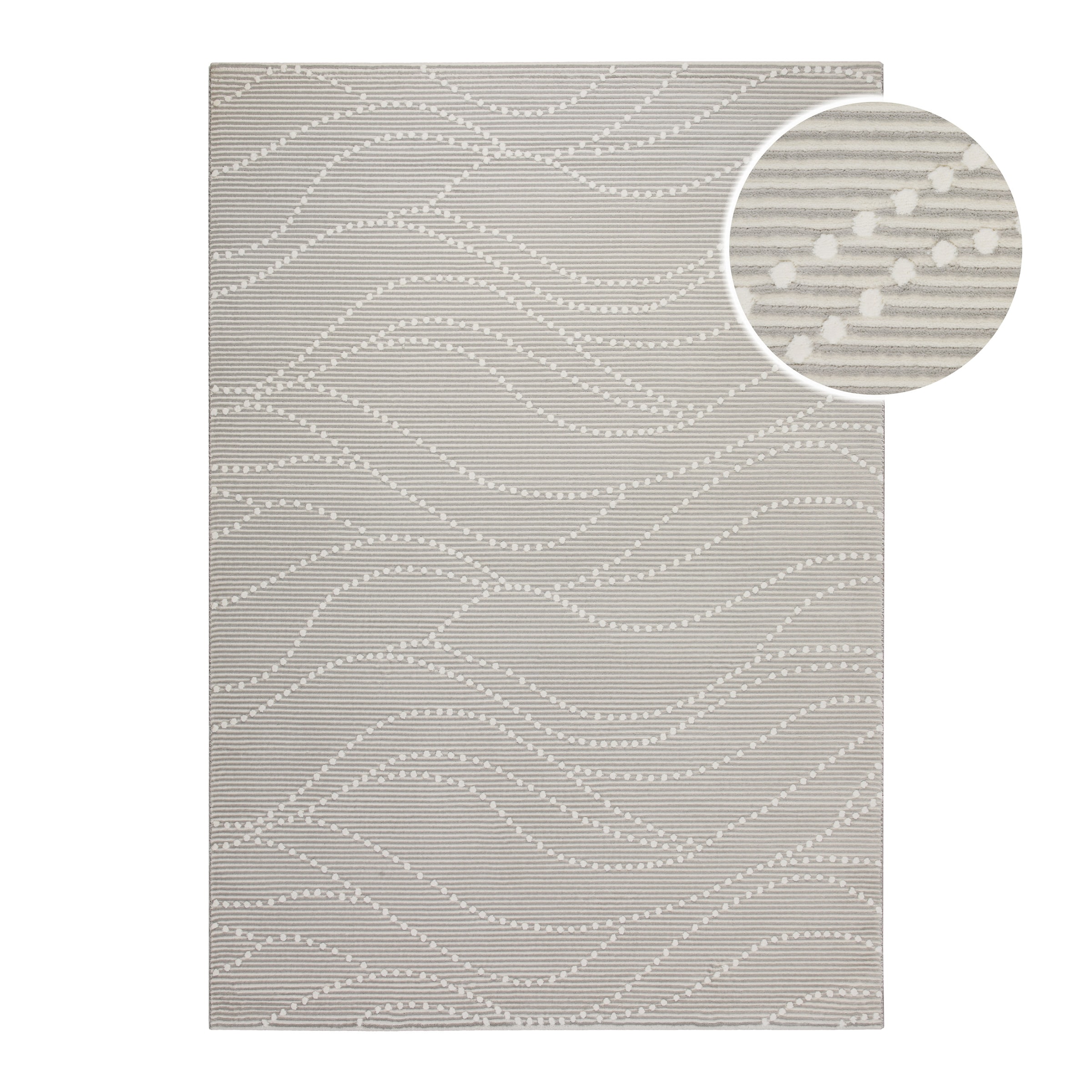 OTTO home Teppich »Adlee« rechteckig 12 mm Höhe Kurzflorteppich, gewebt, geometrisch, Wohnzimmer, modern, Punkte