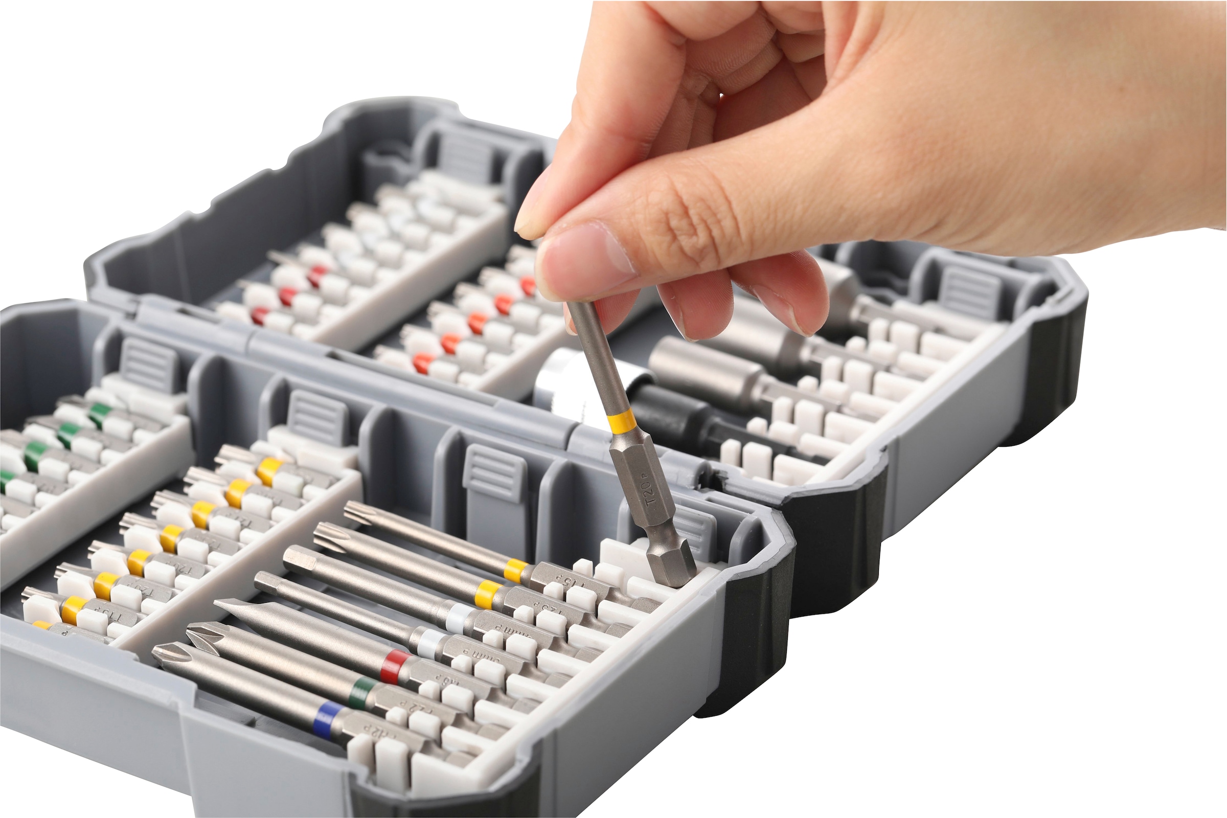 Bosch Professional Bit-Set »Pick&Click«, 45-teilig, mit Schrauber-Griff