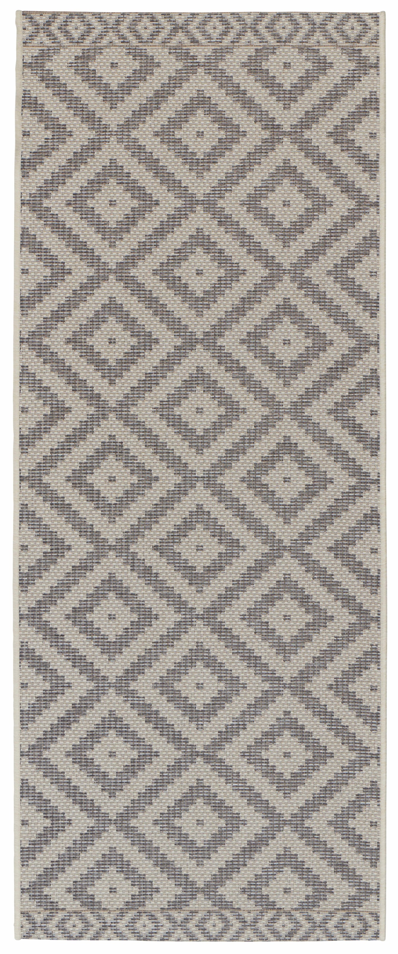 freundin Home Collection Läufer »Summer«, rechteckig, 4 mm Höhe, In-und Outdoor geeignet, Rauten Design, Pflegeleicht, Flachgewebe