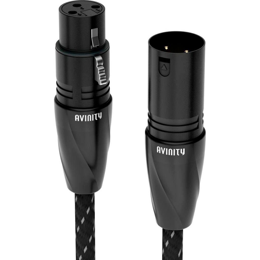 AVINITY Audio-Kabel »XLR-Kabel, Gewebe, vergoldet, 0,5 m XLR-Stecker - XLR-Kupplung«, XLR, XLR, 50 cm