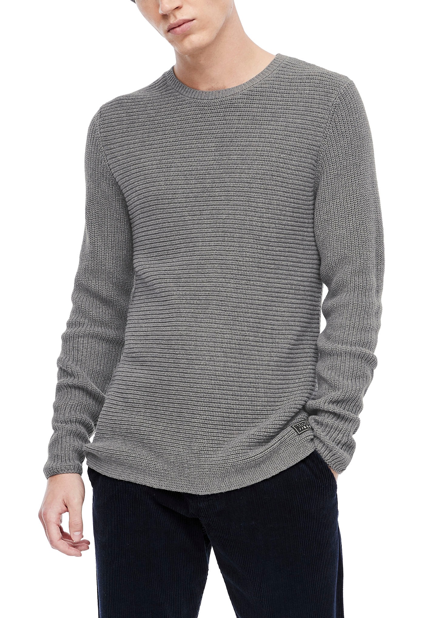 Q/S designed by Strickpullover, hochwertige Rippenstrickoptik