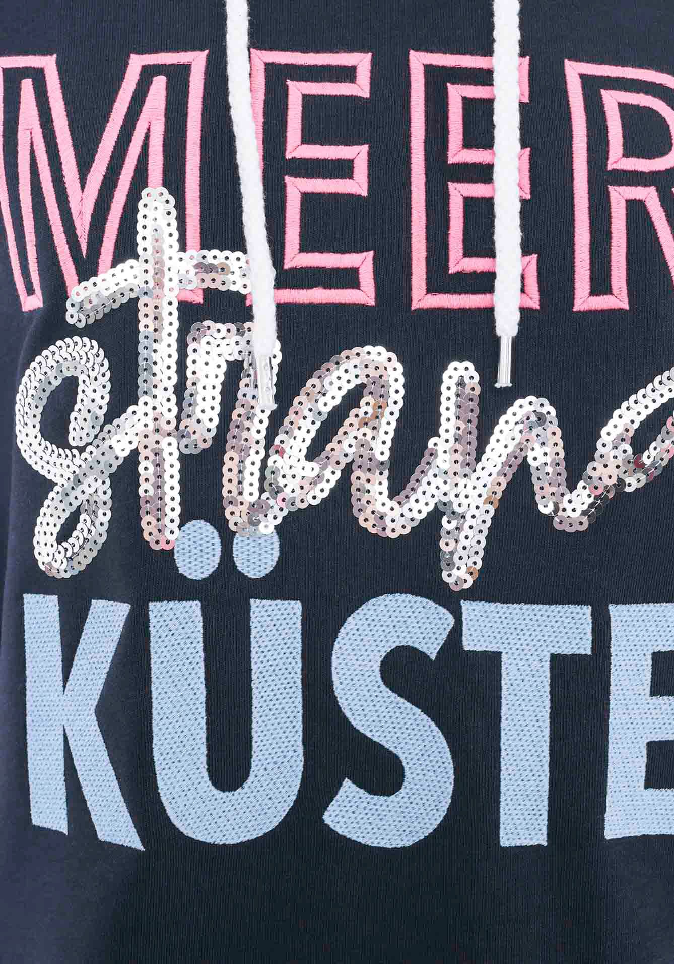 Zwillingsherz Hoodie »Meer Strand Küste«, mit auffälligem Schriftzug-Print