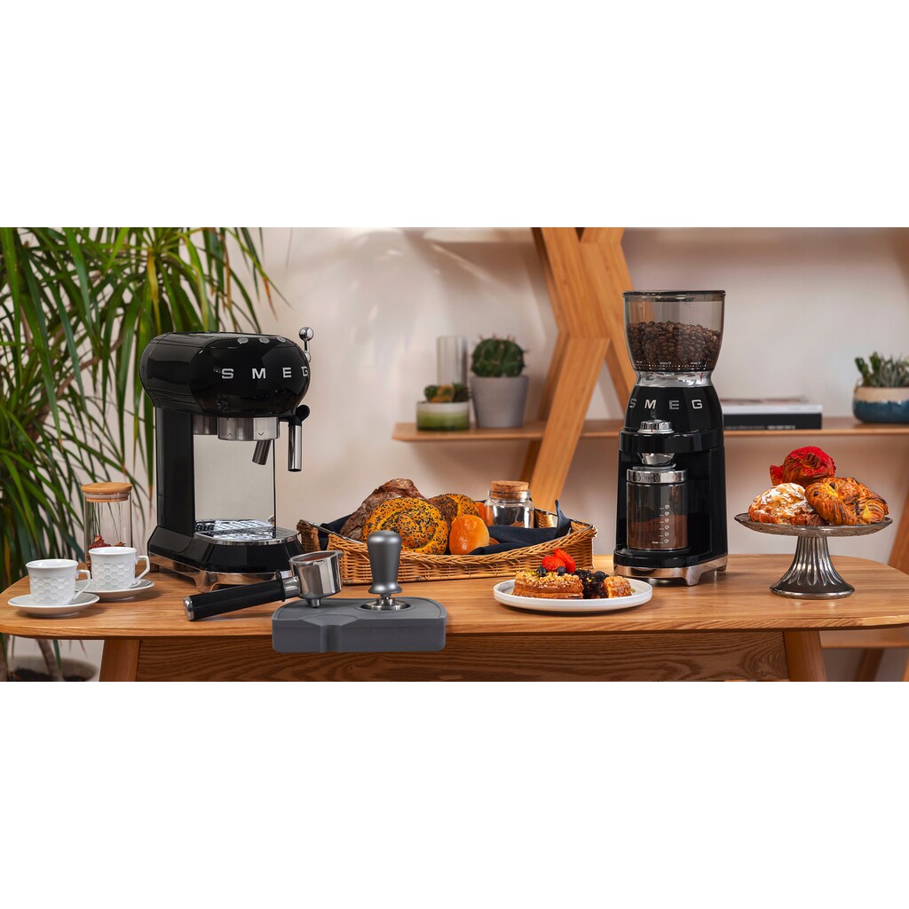 Smeg Kaffeemühle »CGF01BLEU Schwarz«, 150 W, Kegelmahlwerk, 350 g Bohnenbehälter