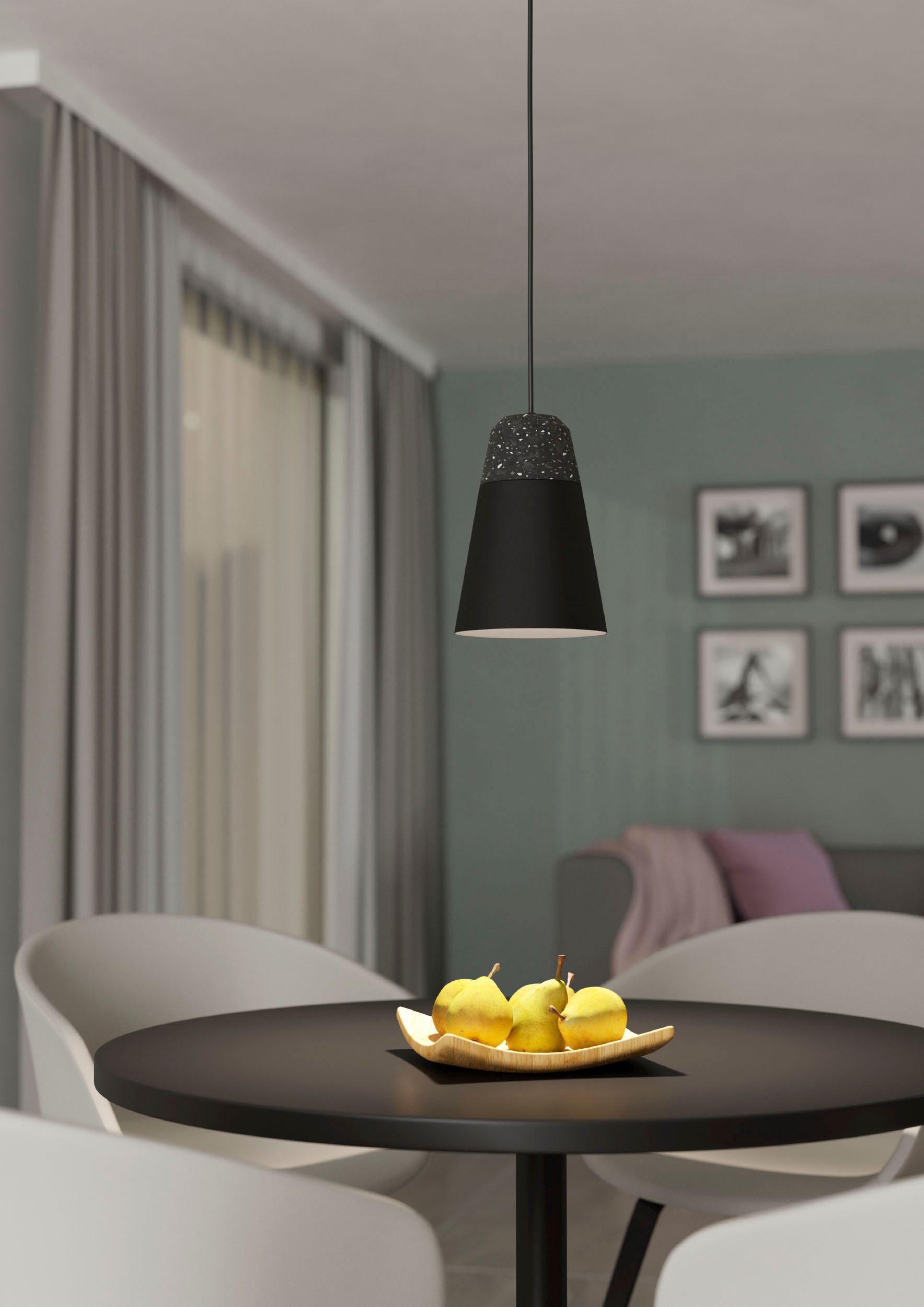 EGLO Hängeleuchte »CANTERRAS« E27 1 Stk. Hängeleuchte in schwarz aus Stahl  -  exkl. E27 - 40W