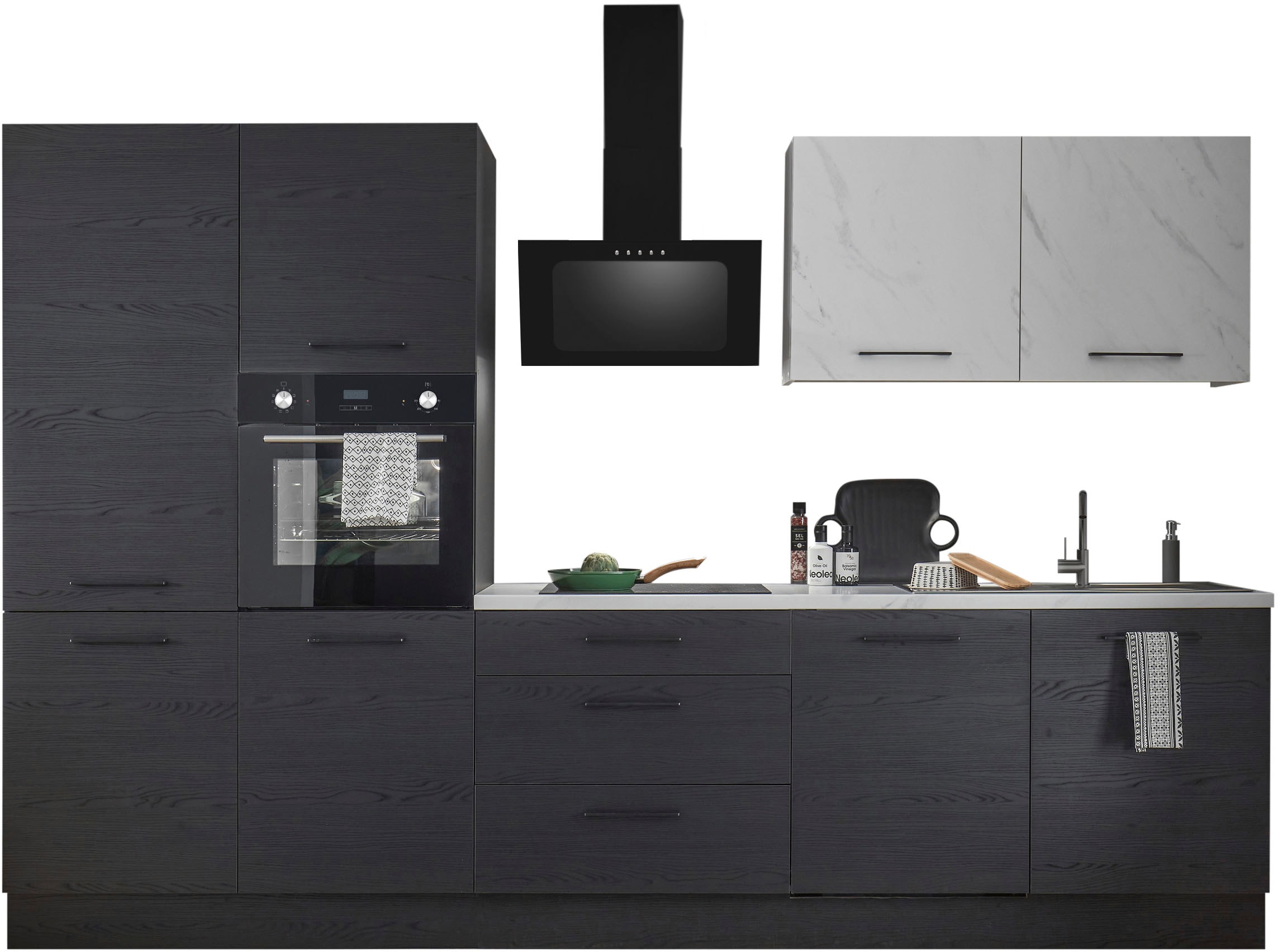 Küchenzeile »Yorki«, Breite 320 cm, wahlweise mit E-Geräten