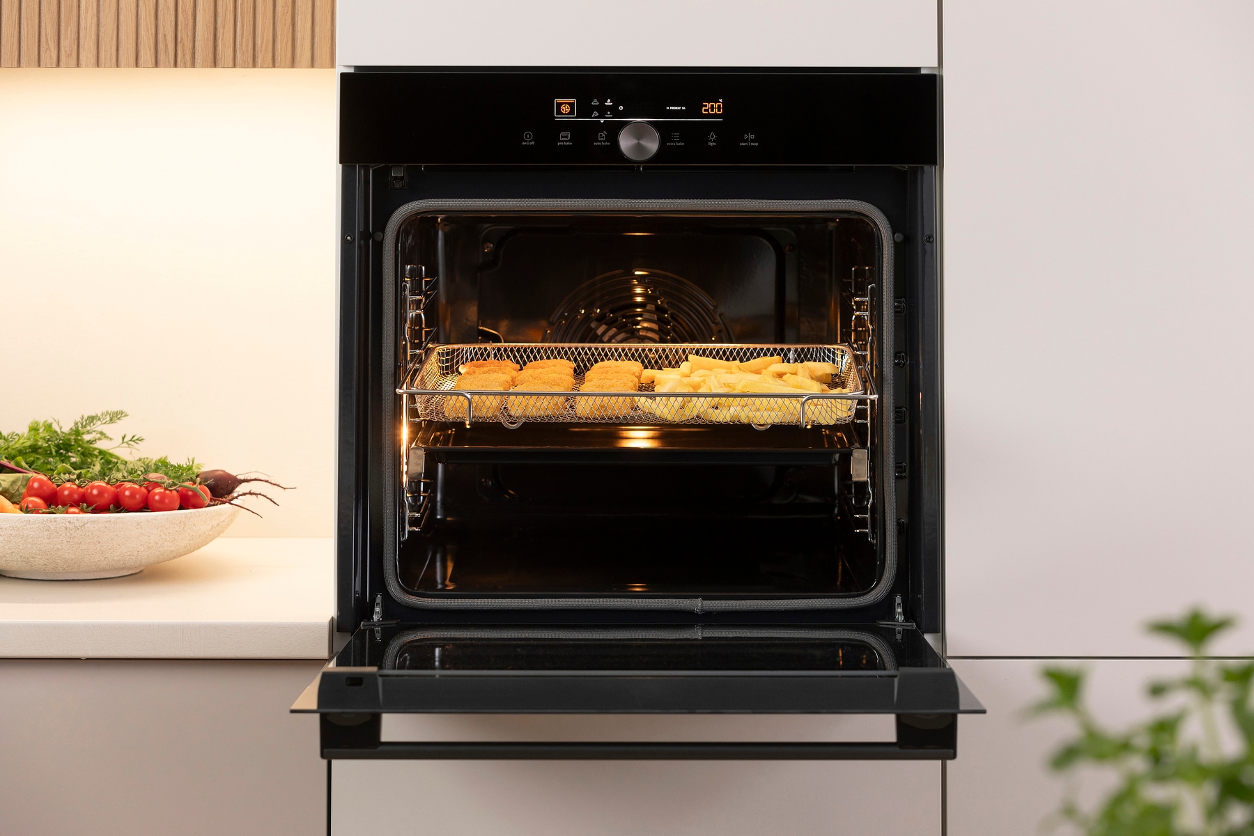 GORENJE Pyrolyse Backofen  »GO66E PIZZA350C«, mit Vollauszug, Pyrolyse-Selbstreinigung, max. Temperatur 350°C, AirFry-Funktion