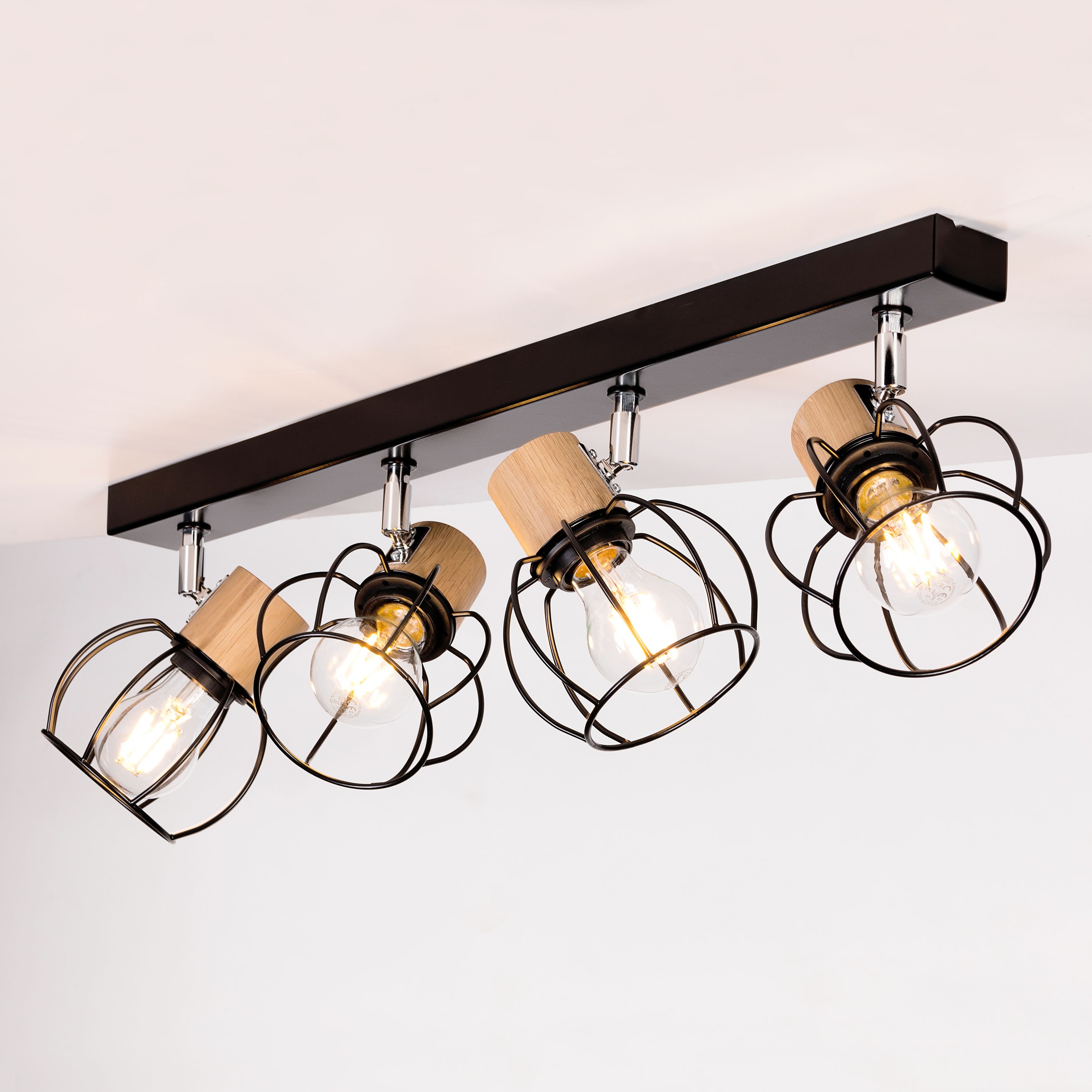 BRITOP LIGHTING Deckenleuchte »Phiphi«, 4 flammig, Leuchtmittel E27 | ohne Leuchtmittel-Leuchtmittel wechselbar, Dekorative Leuchte aus Metall, passende LM E27 / exkl., Made in Europe