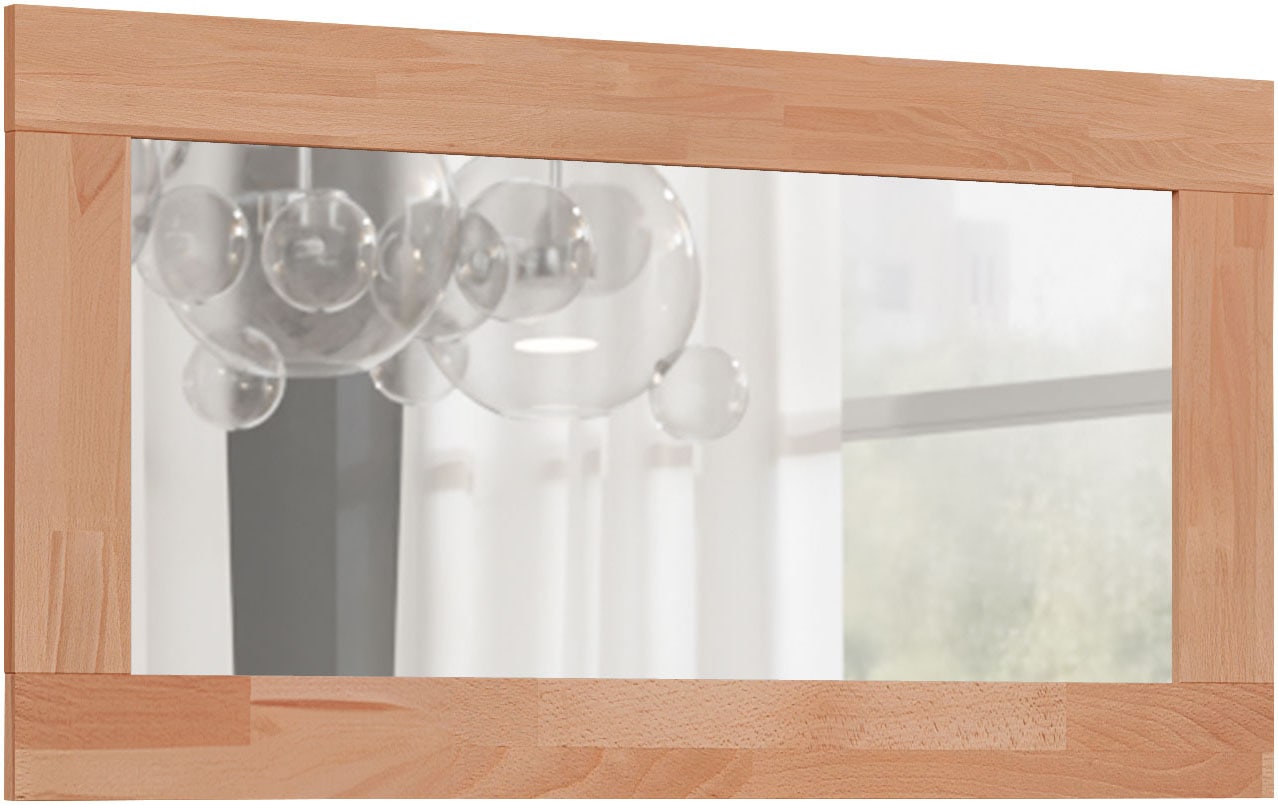 OTTO home Spiegel »Maximus Spiegel B/H/T: 50/96/1,8cm, Hochkant oder quer montierbar« Massivholz Rahmen, Spiegelflächer 34x98,5cm, Wandspiegel