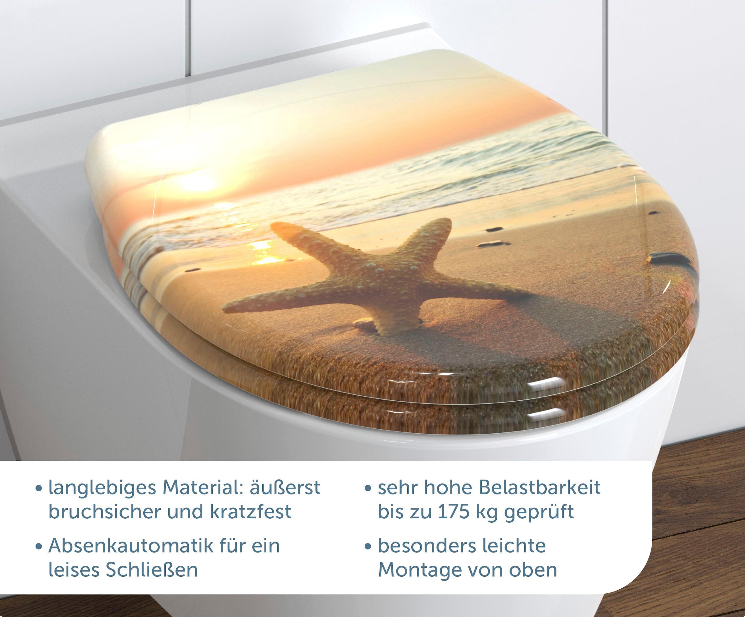 Schütte WC-Sitz »Star«, Duroplast, mit Absenkautomatik und Schnellverschluss