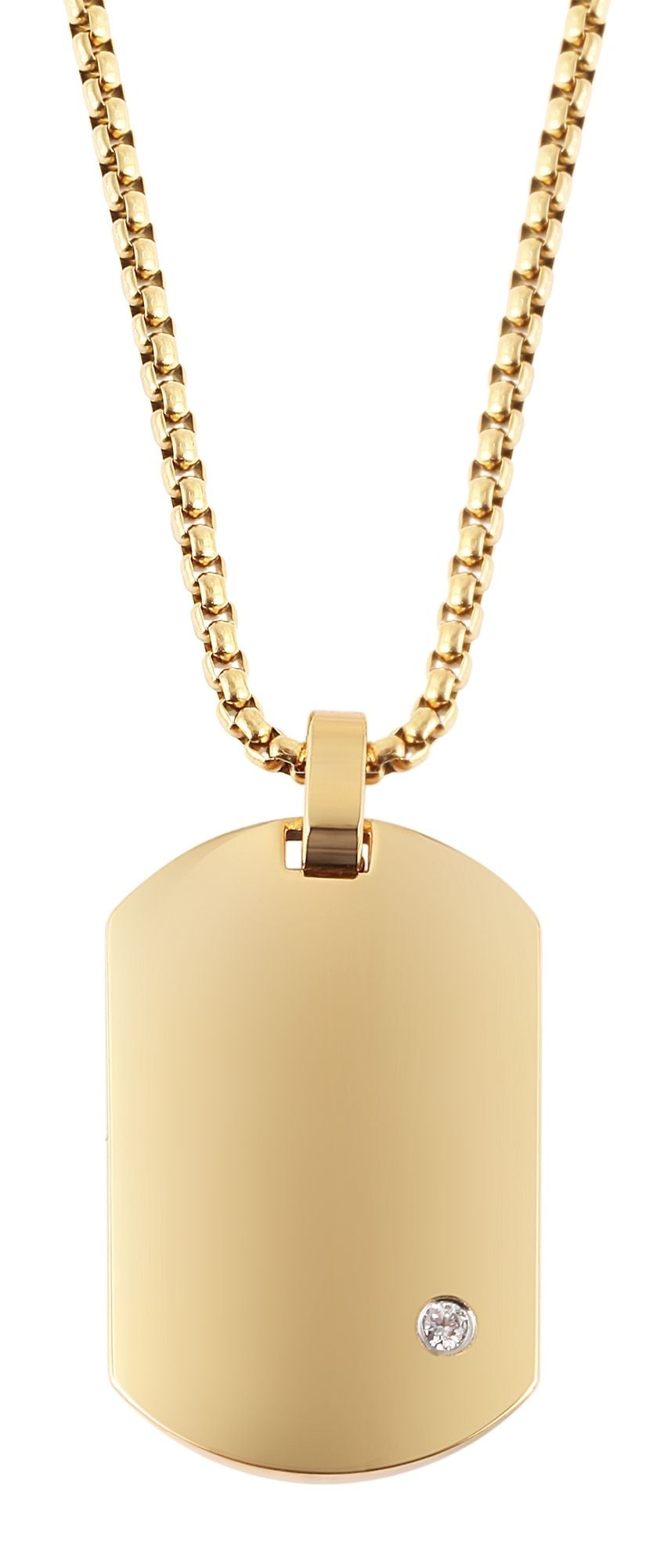 Adelia´s Gliederkette »Damen Halskette aus Edelstahl mit Strass Steinchen 61 cm«