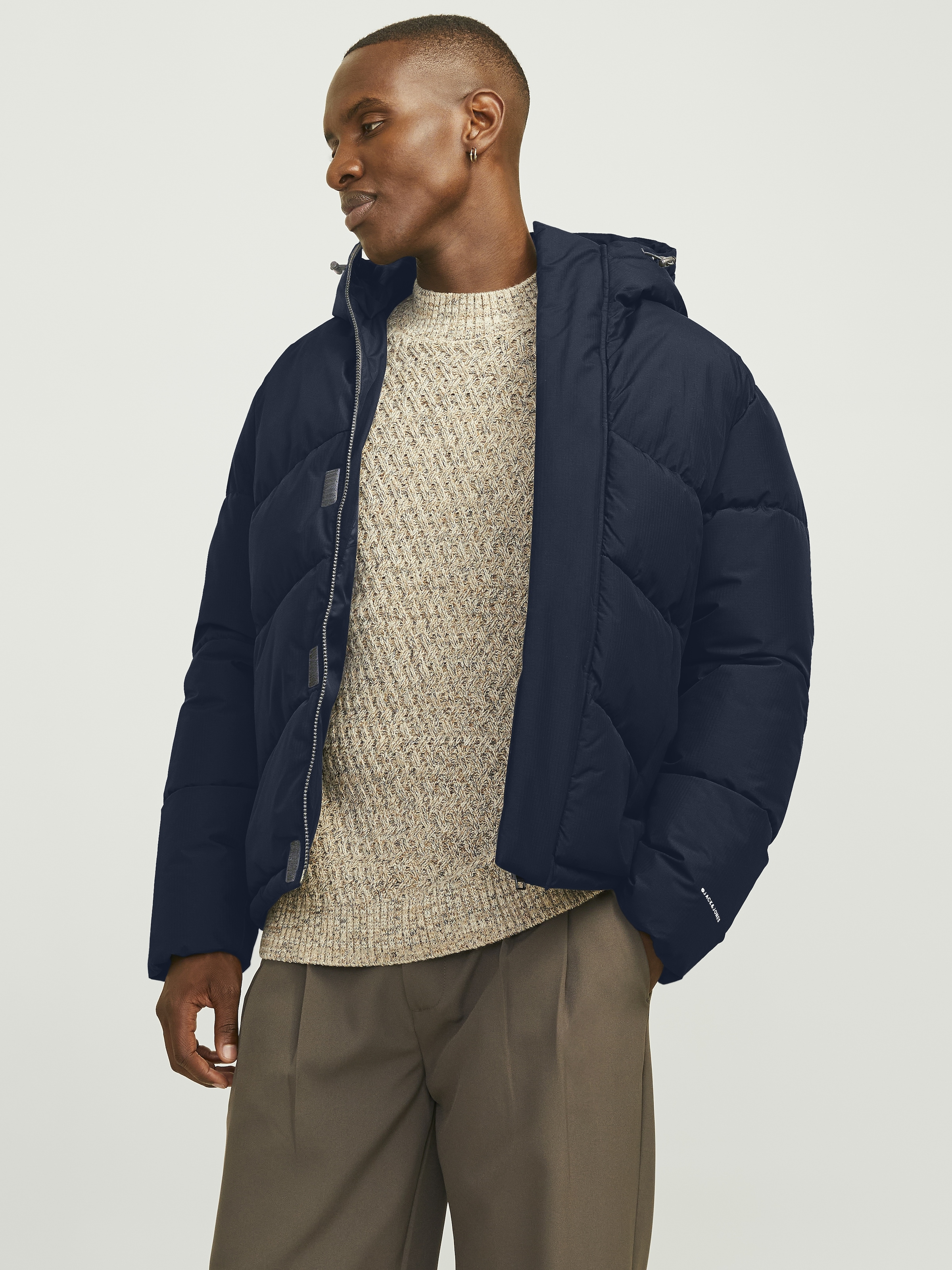 Steppjacke »JJWORLD PUFFER JACKET«, mit Kapuze