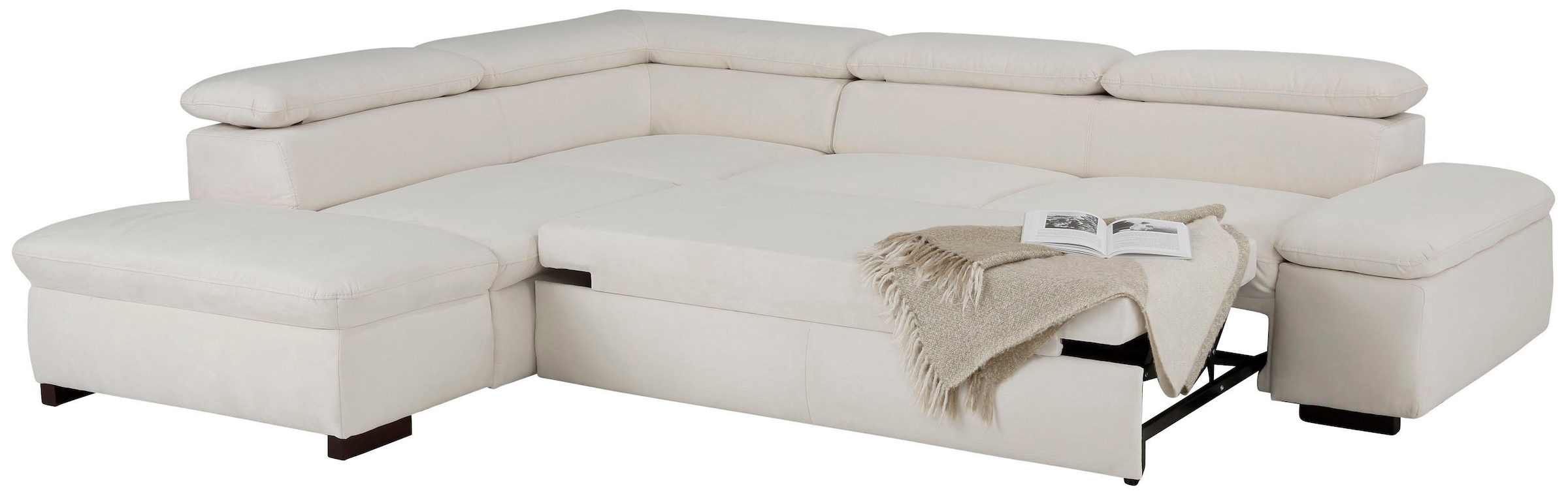 Home affaire Ecksofa »Alberto L-Form«, mit Kopfteilverstellung, wahlweise mit Bettfunktion