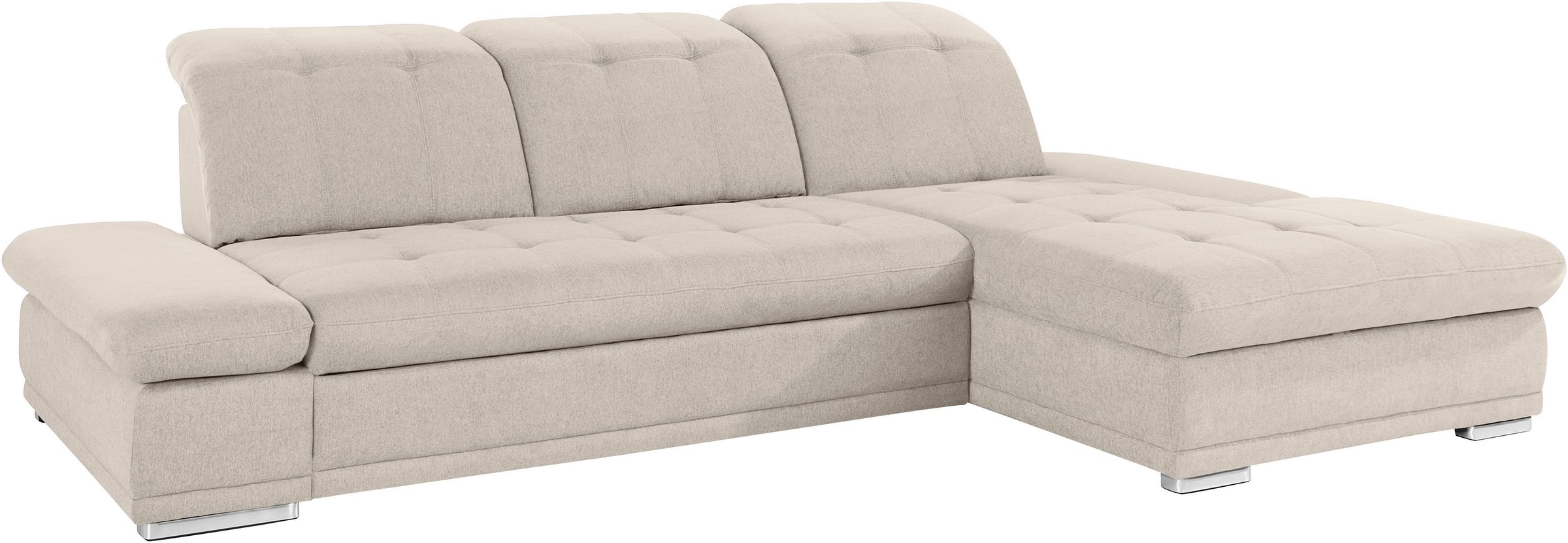 COTTA Ecksofa »Holiday L-Form mit Sitztiefen-, Armteil- und Kopfteilverstellung«, wahlweise mit Bettfunktion & Bettkasten