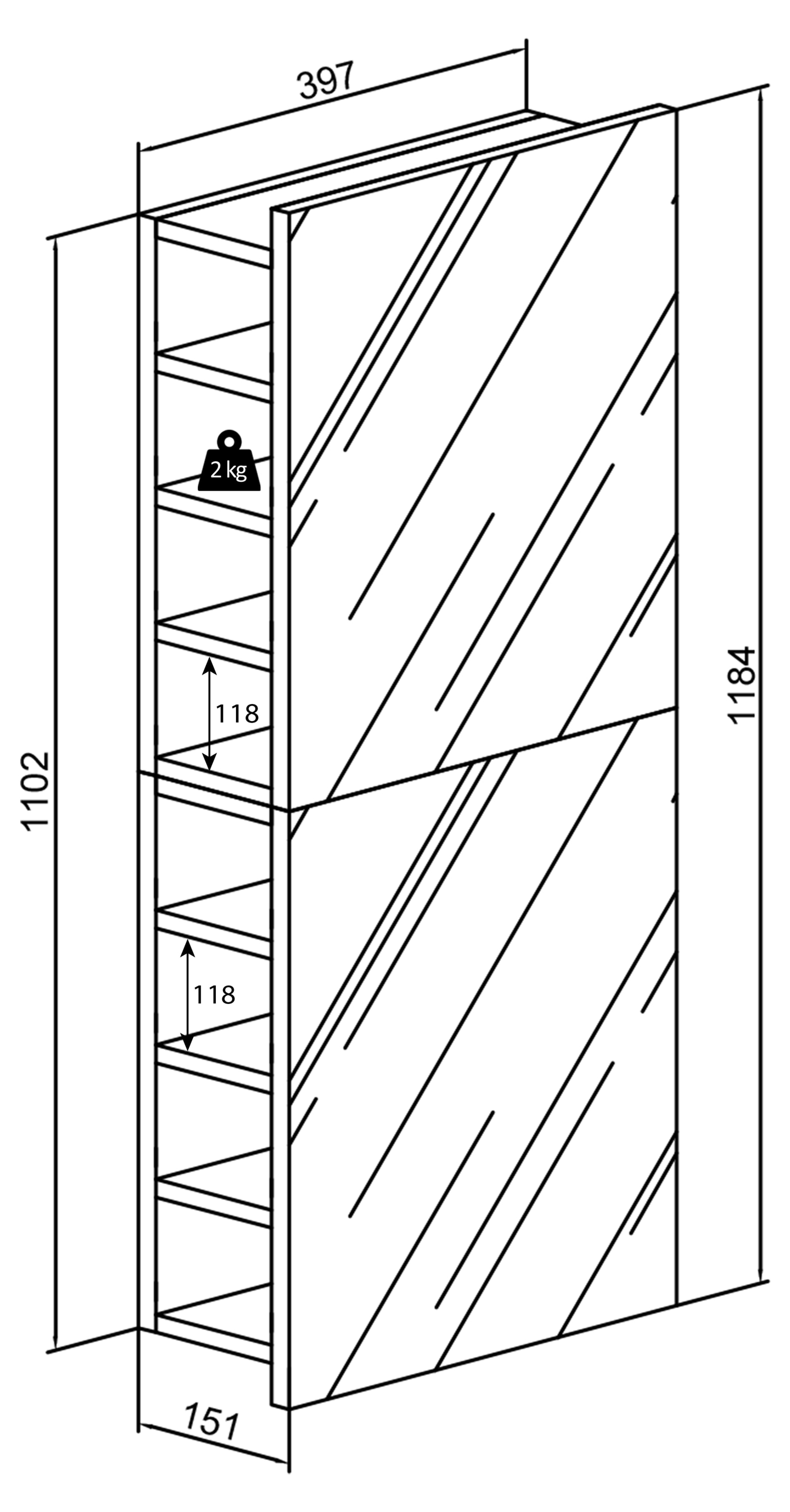 VCM Badspiegel »Badmöbel Spiegelschrank Spiegel Flandu XL«, (VCM Flandu)