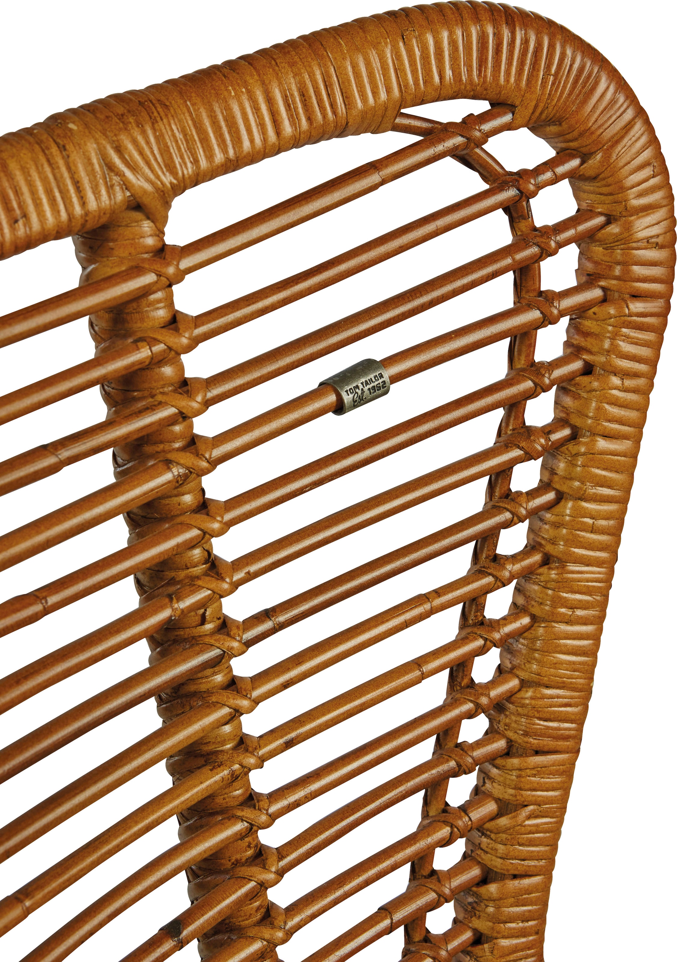 TOM TAILOR HOME Sessel »T-RATTAN ARMCHAIR«, Rattanarmlehnstuhl mit Teakholzgestell und organischer Form