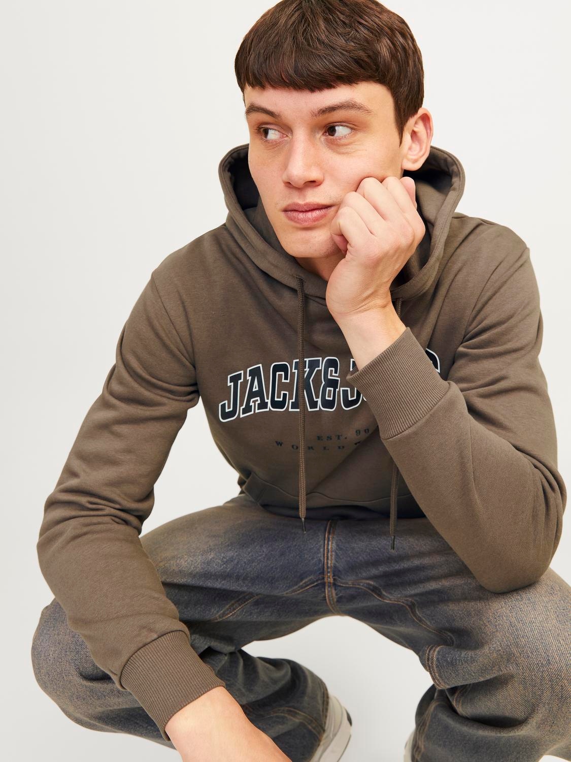 Jack & Jones Kapuzensweatshirt »JJECALEB VARSITY SWEAT HOOD NOOS«