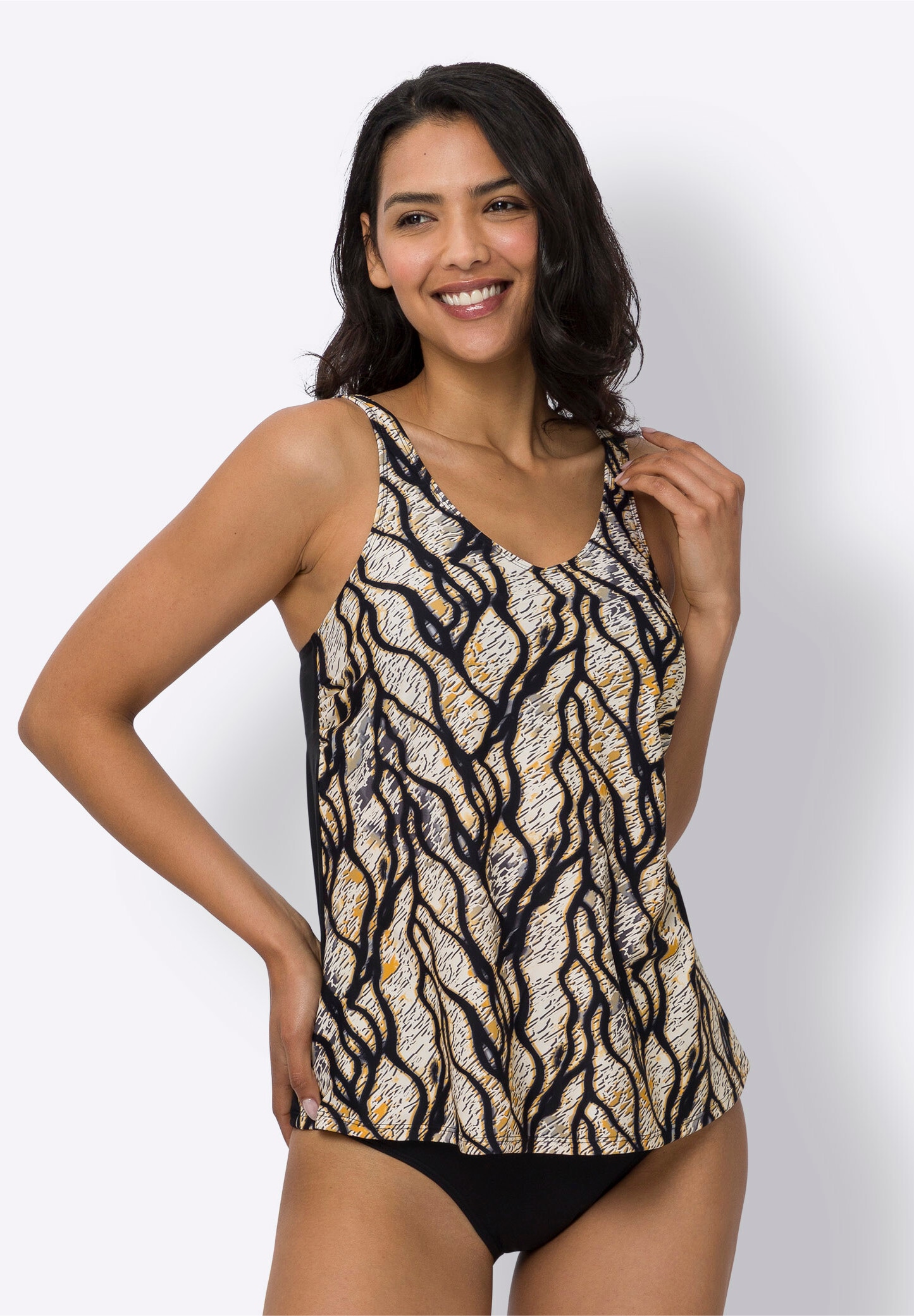 Sieh an! Tankini »Tankini-Oberteil Tankini-Oberteil mit V-Ausschnitt«