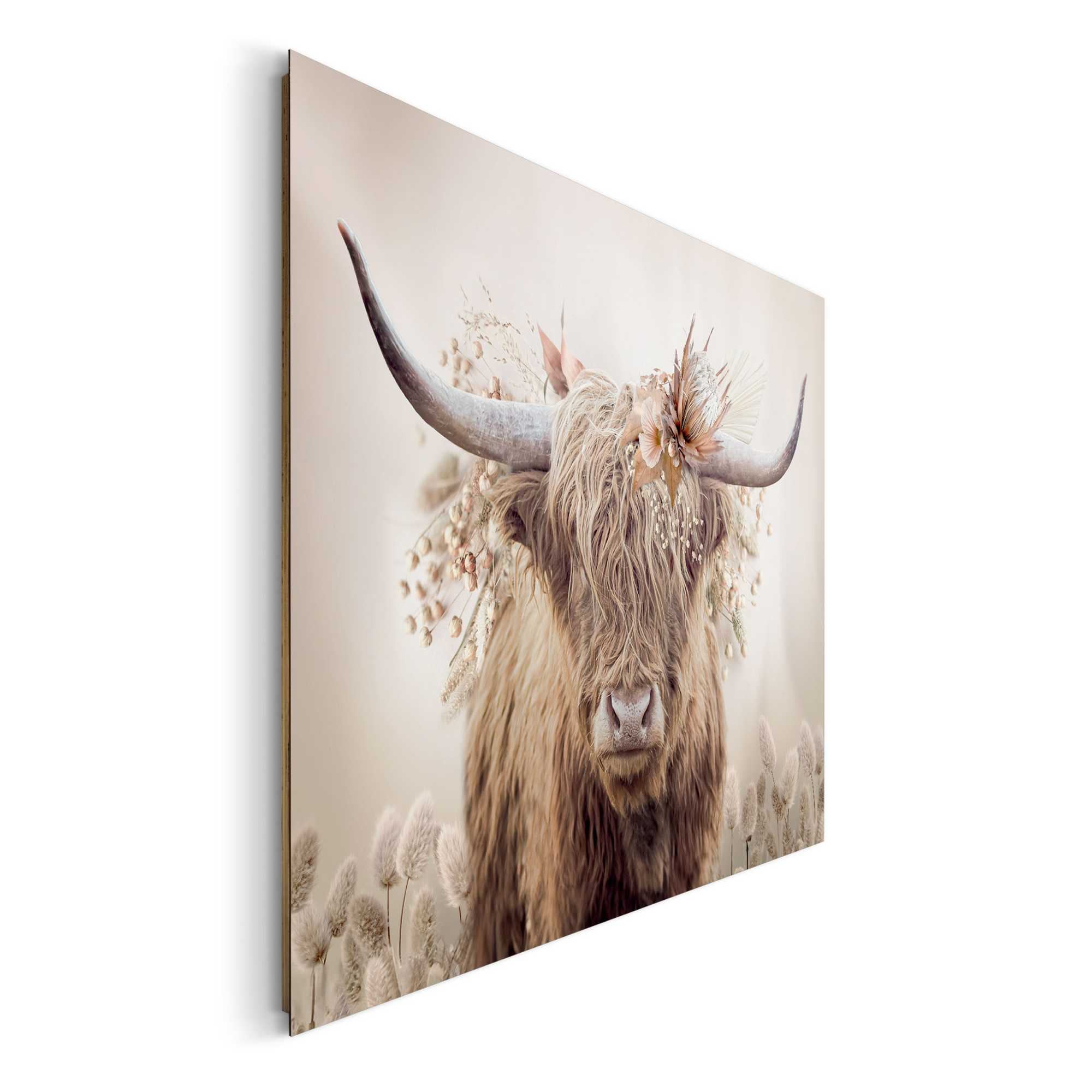 Reinders! Deco-Panel »Highlander in Blumen«