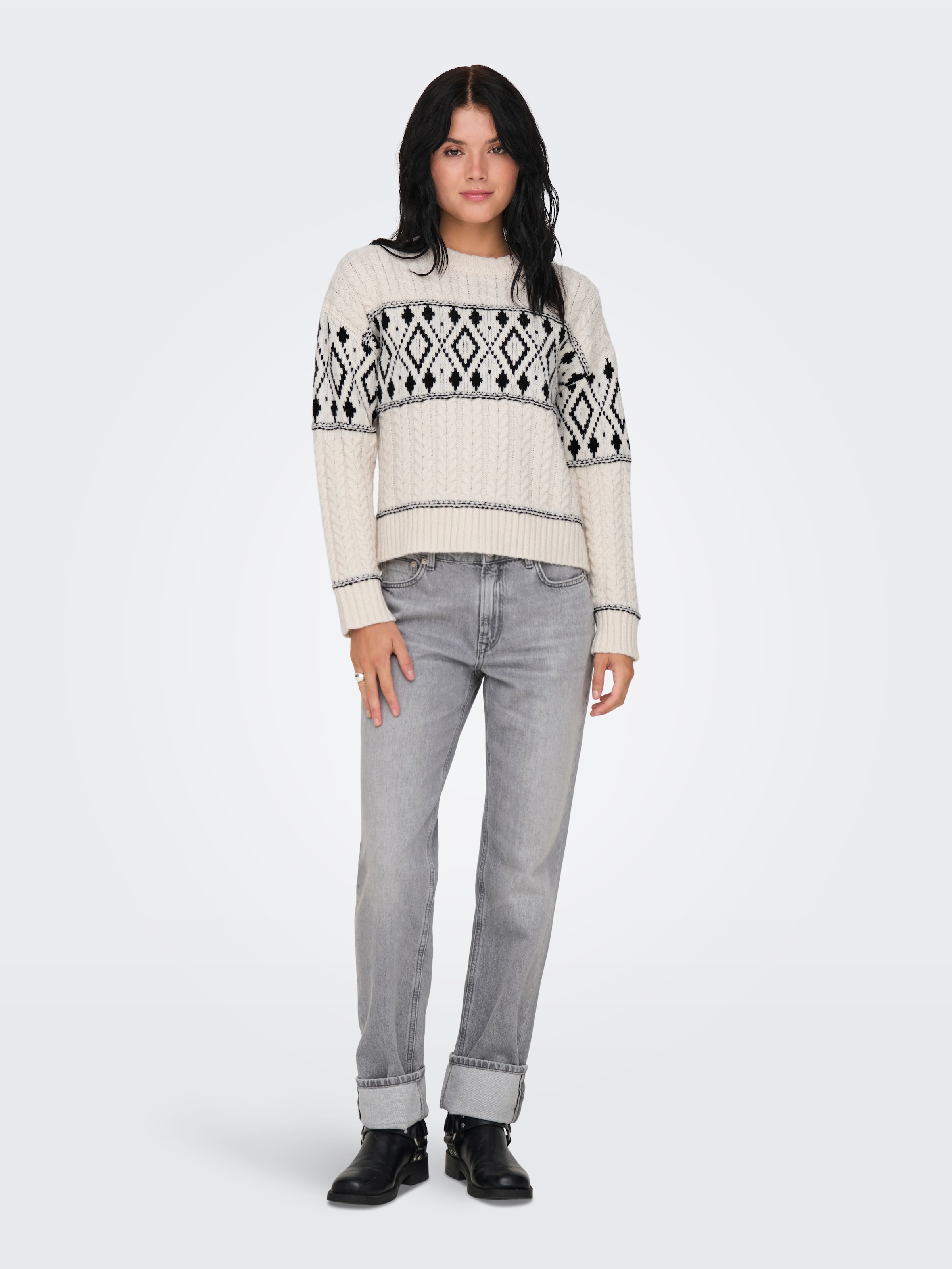 ONLY Strickpullover »ONLMARENT L/S PULLOVER KNT NOOS« mit Strickmuster