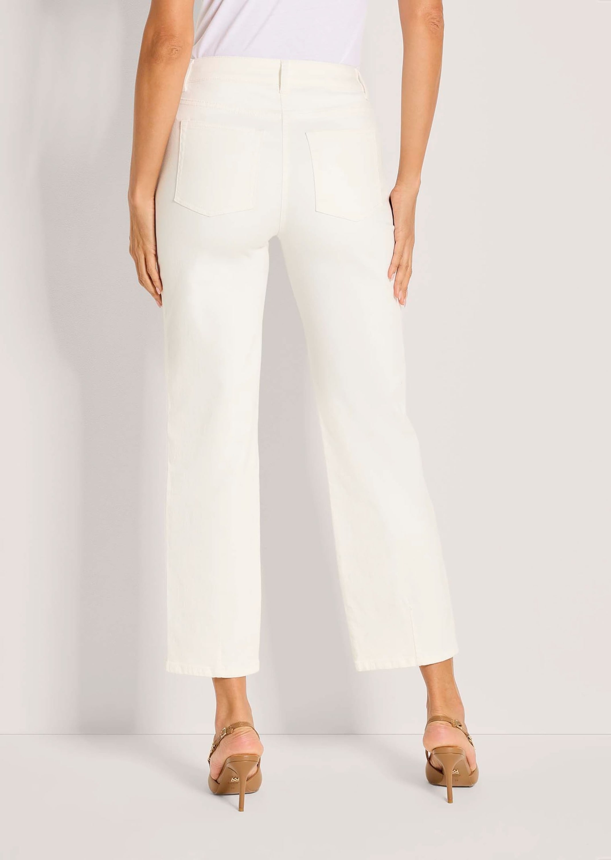MADELEINE Regular-fit-Jeans »Jeans Baumwollhose mit Saumabnähern« Jeans mit modischem Saumabnäher
