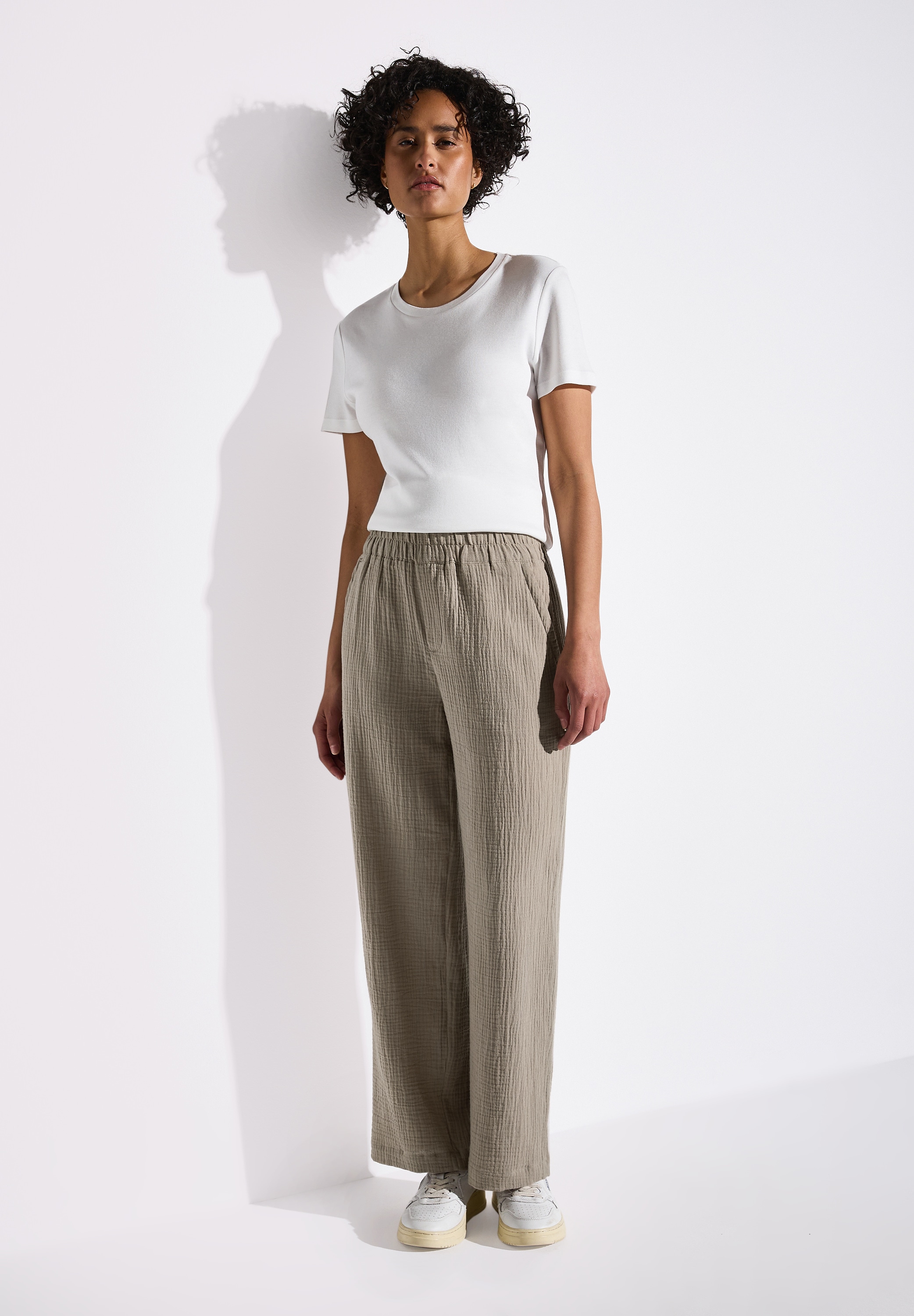 STREET ONE Stoffhose, Sommerhose in Struktur-Optik